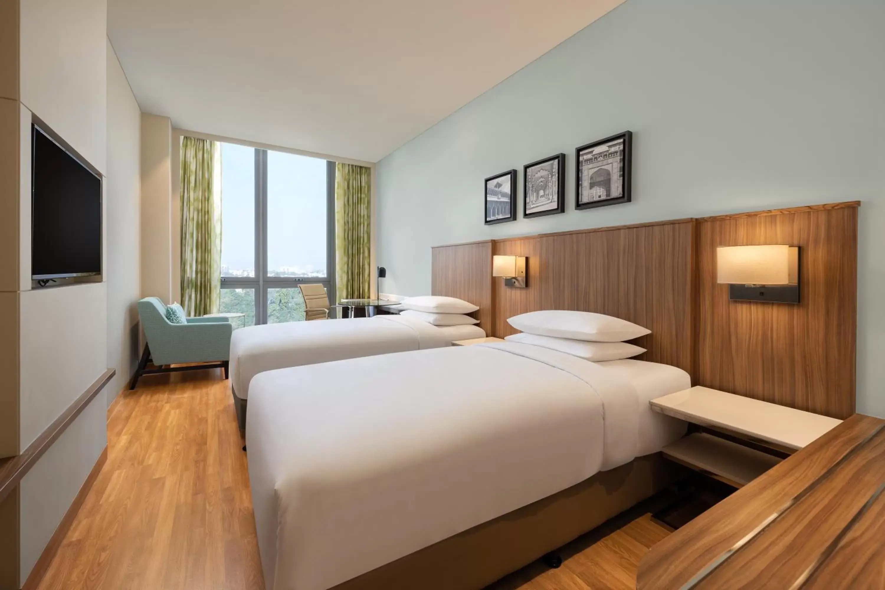 Deluxe Twin Room with City View & 20% off on Food & Beverages and 2 pieces of ironing daily - single occupancy in Fairfield by Marriott Agra Deluxe Twin Room with City View & 20% off on Food & Beverages and 2 pieces of ironing daily - single occupancy in Fairfield by Marriott Agra