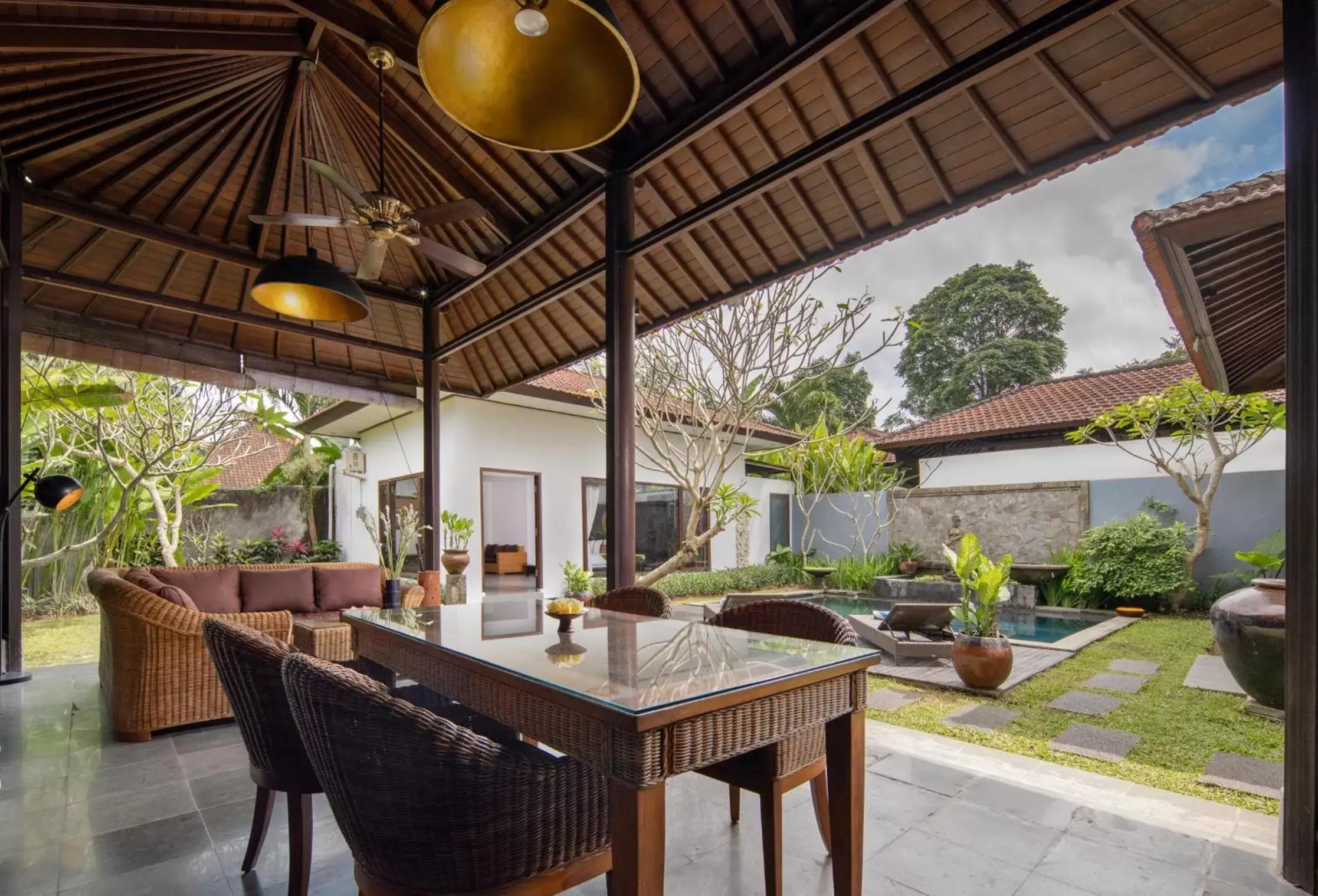 Seating area in Ubud Raya Villa