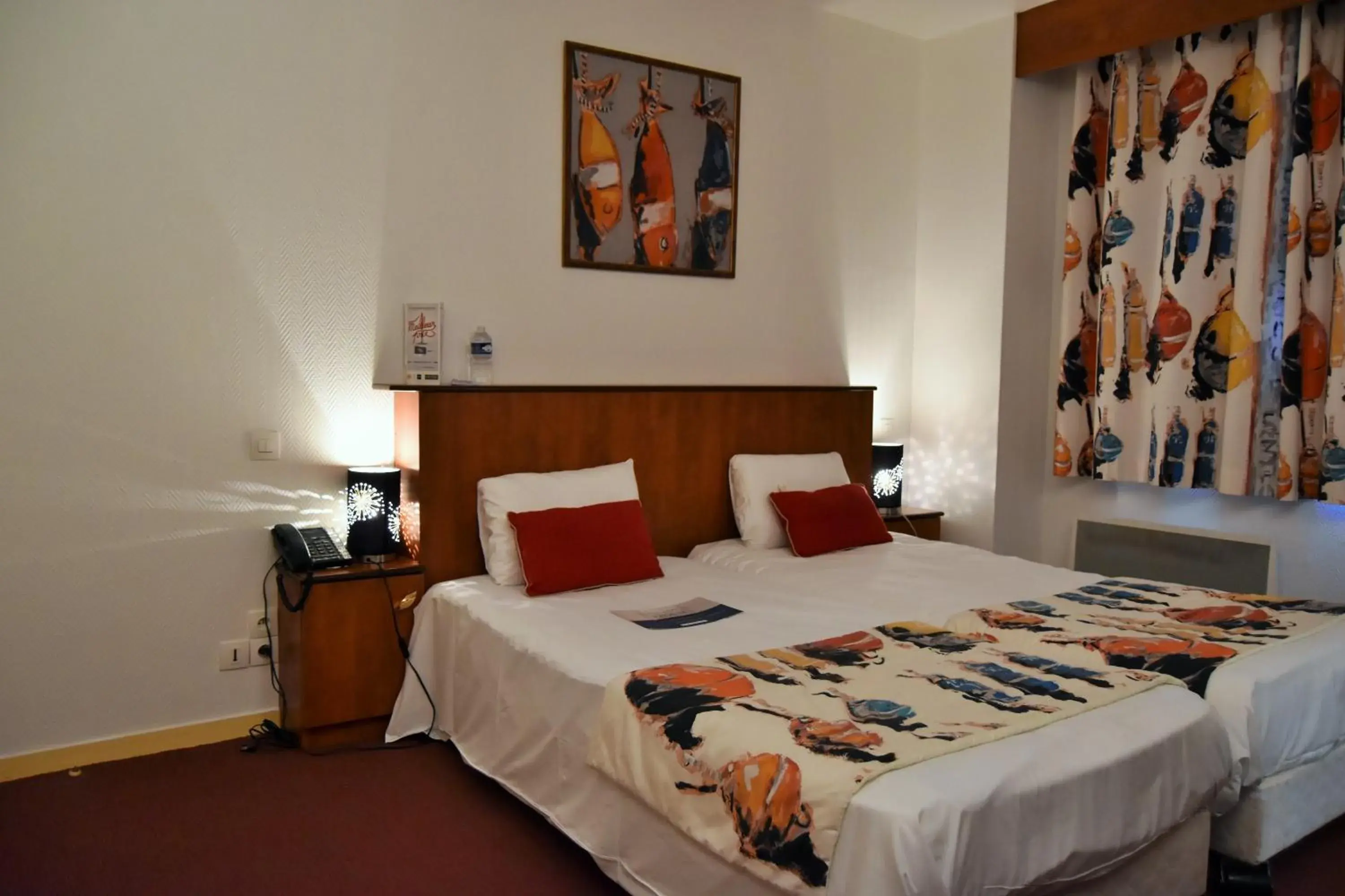 Bed in Kyriad Hotel - Restaurant Carentan