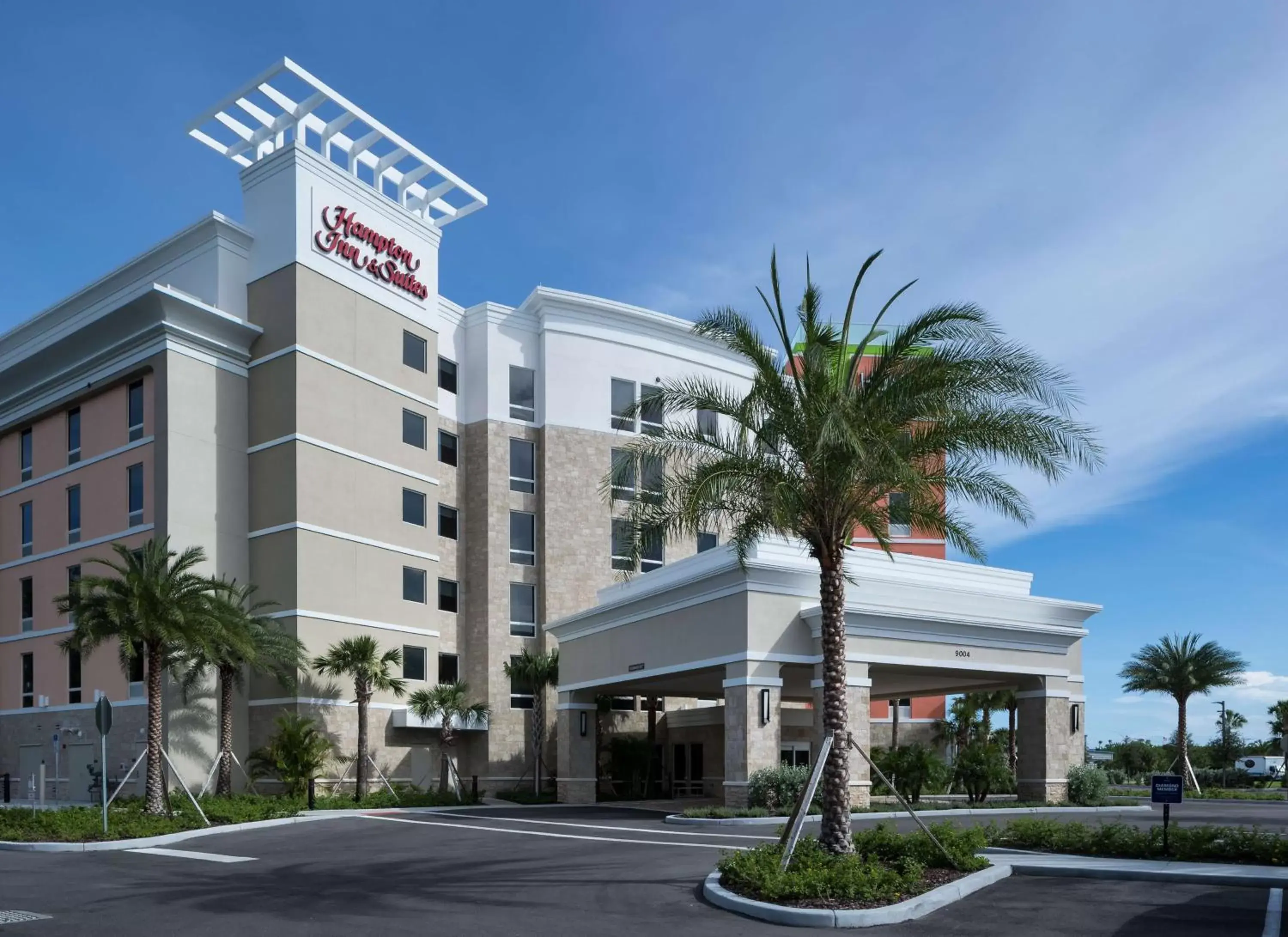 Property building in Hampton Inn & Suites Cape Canaveral Cruise Port, Fl Property building in Hampton Inn & Suites Cape Canaveral Cruise Port, Fl