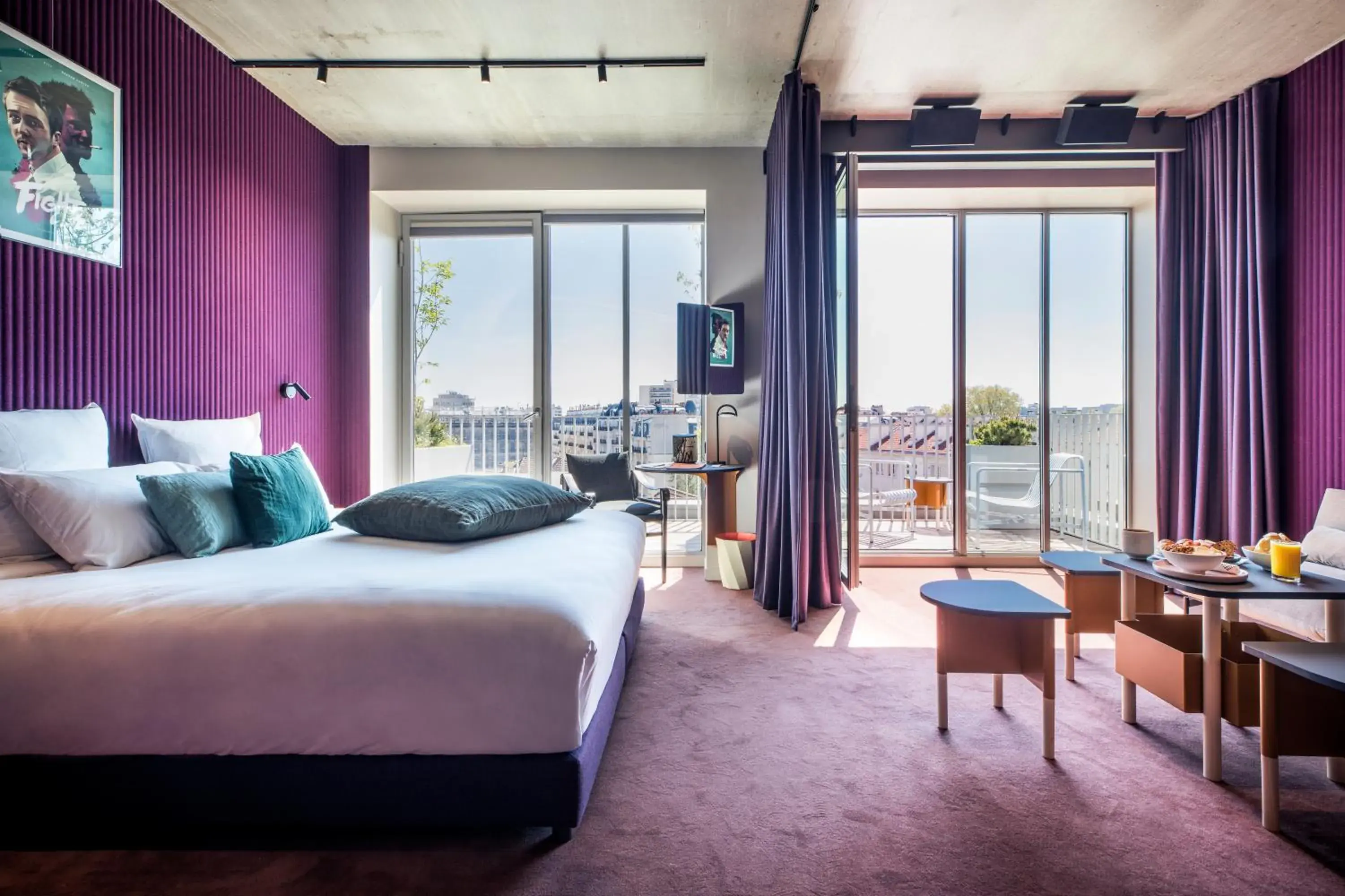 Balcony/Terrace, Bed in Hotel Paradiso Balcony/Terrace, Bed in Hotel Paradiso