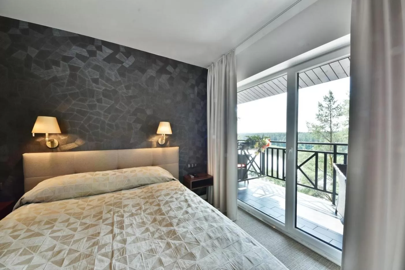 Bedroom, Bed in "Seklytele" apartments