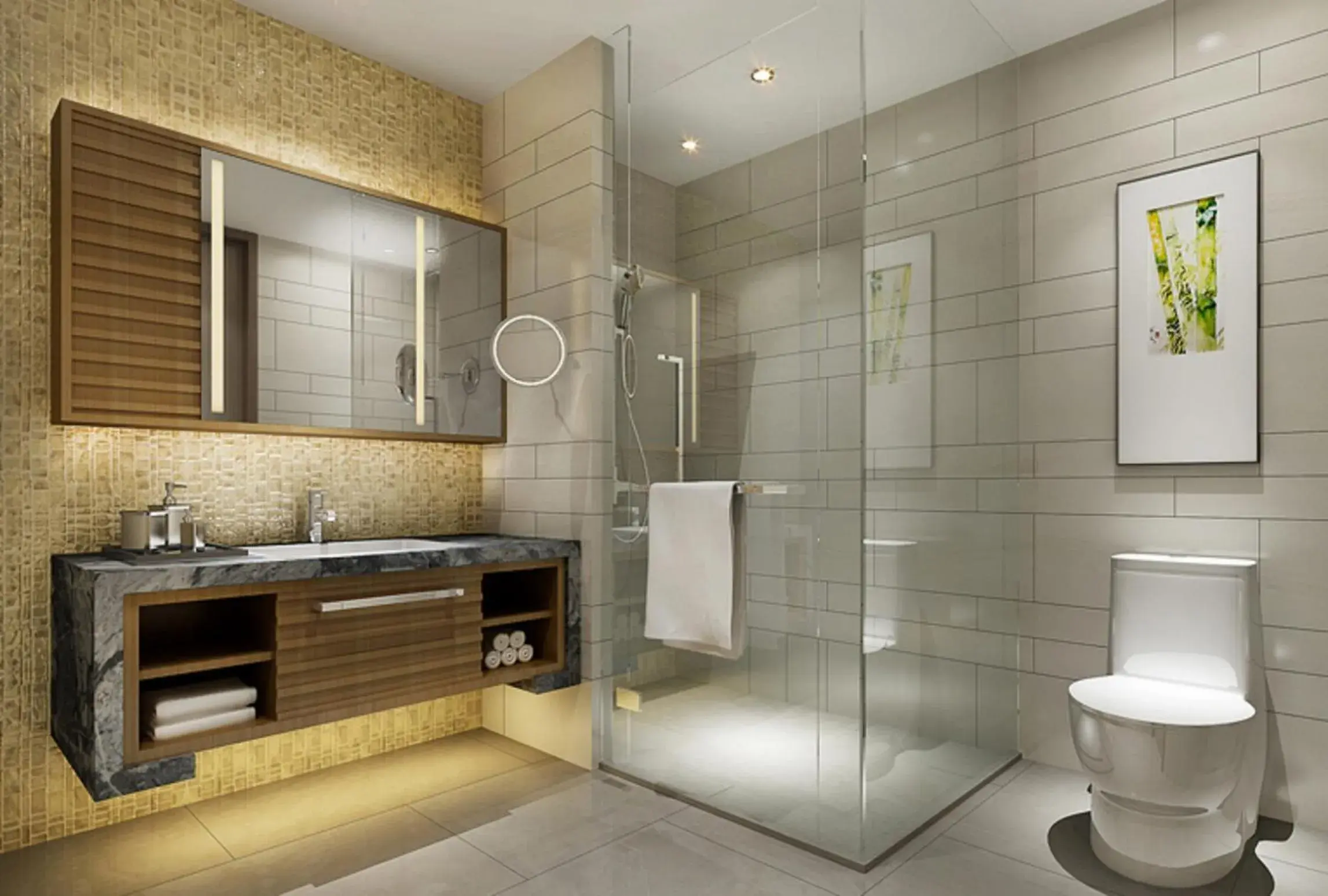 Shower, Bathroom in Somerset Swan Lake Hefei