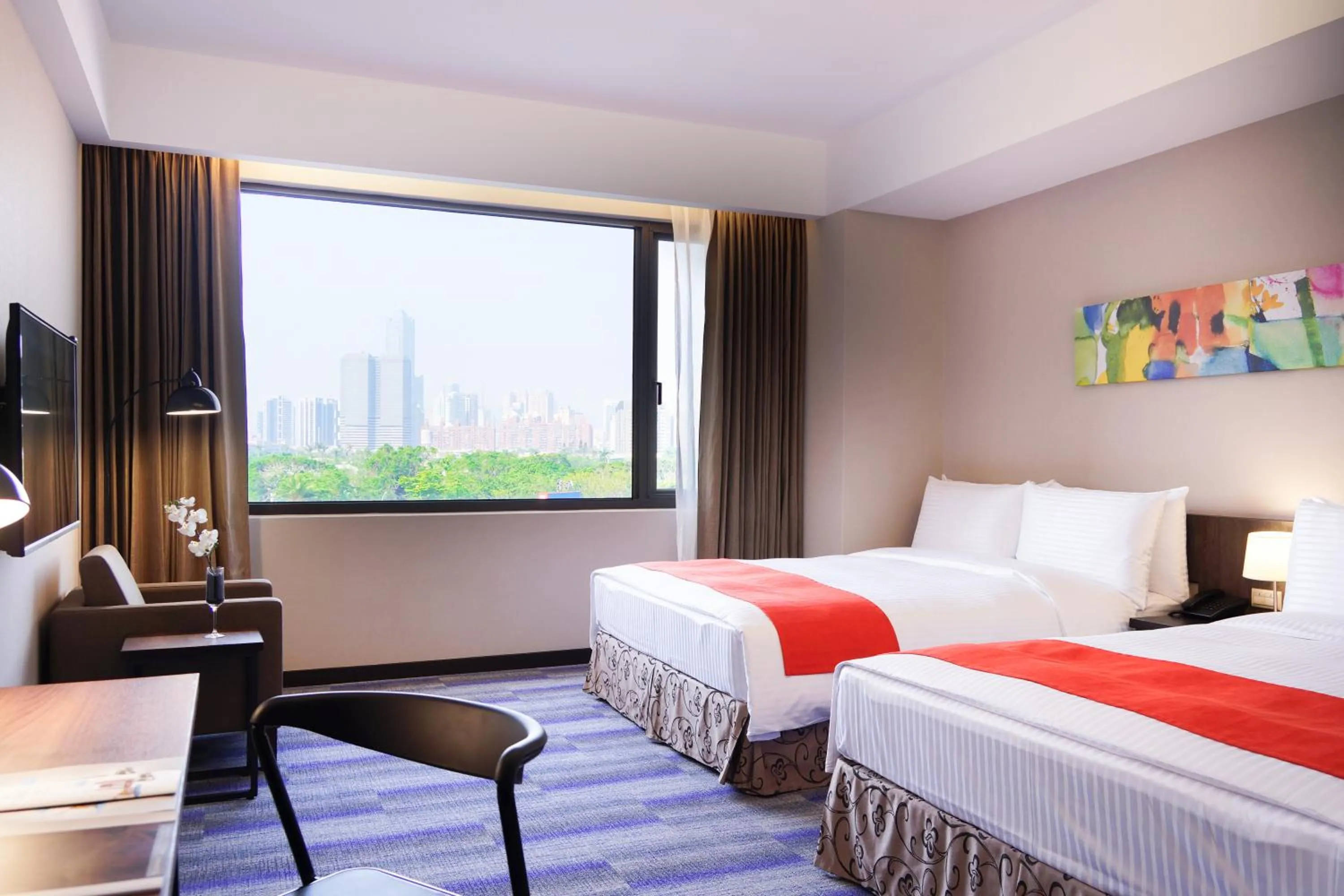 City view, Bed in Hoya Resort Hotel Kaohsiung