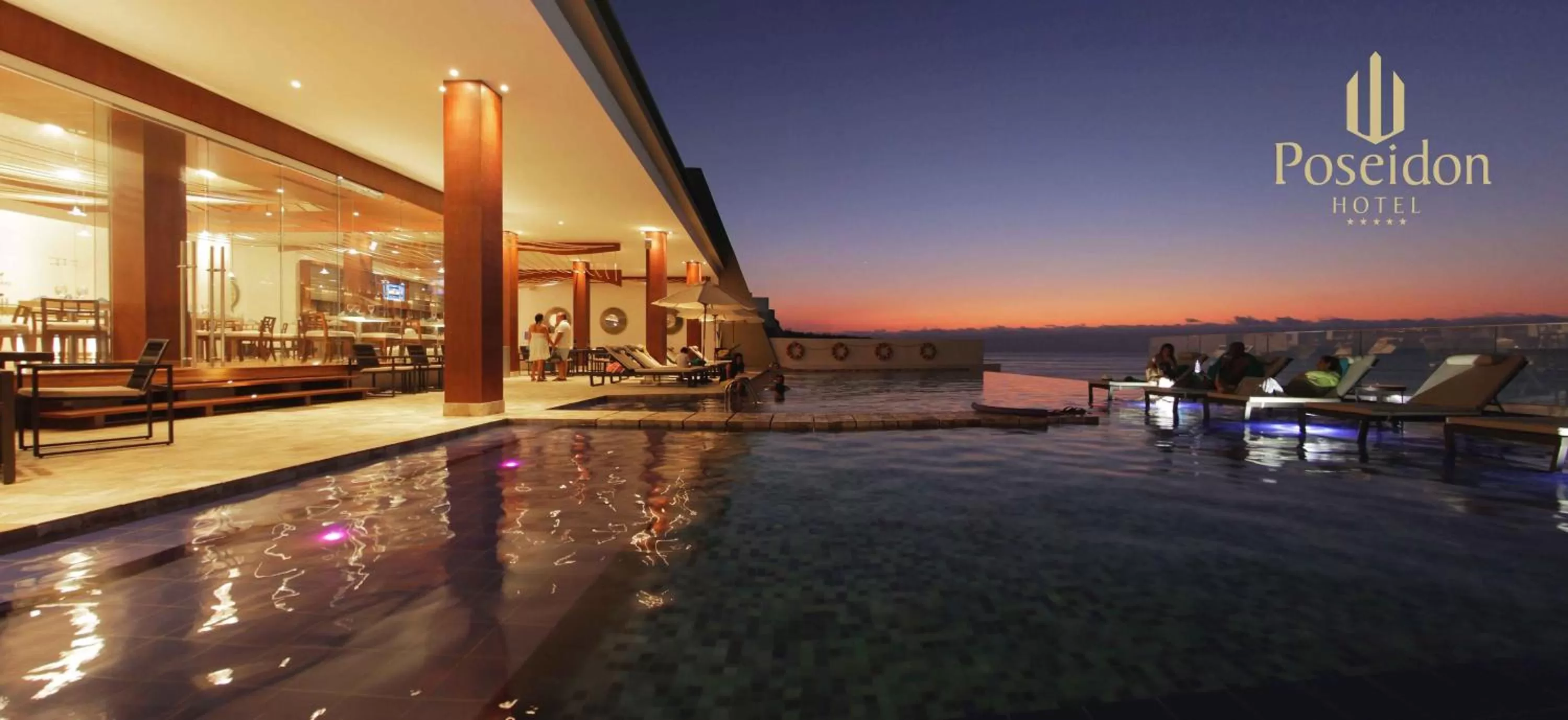 Pool view in Hotel Poseidon