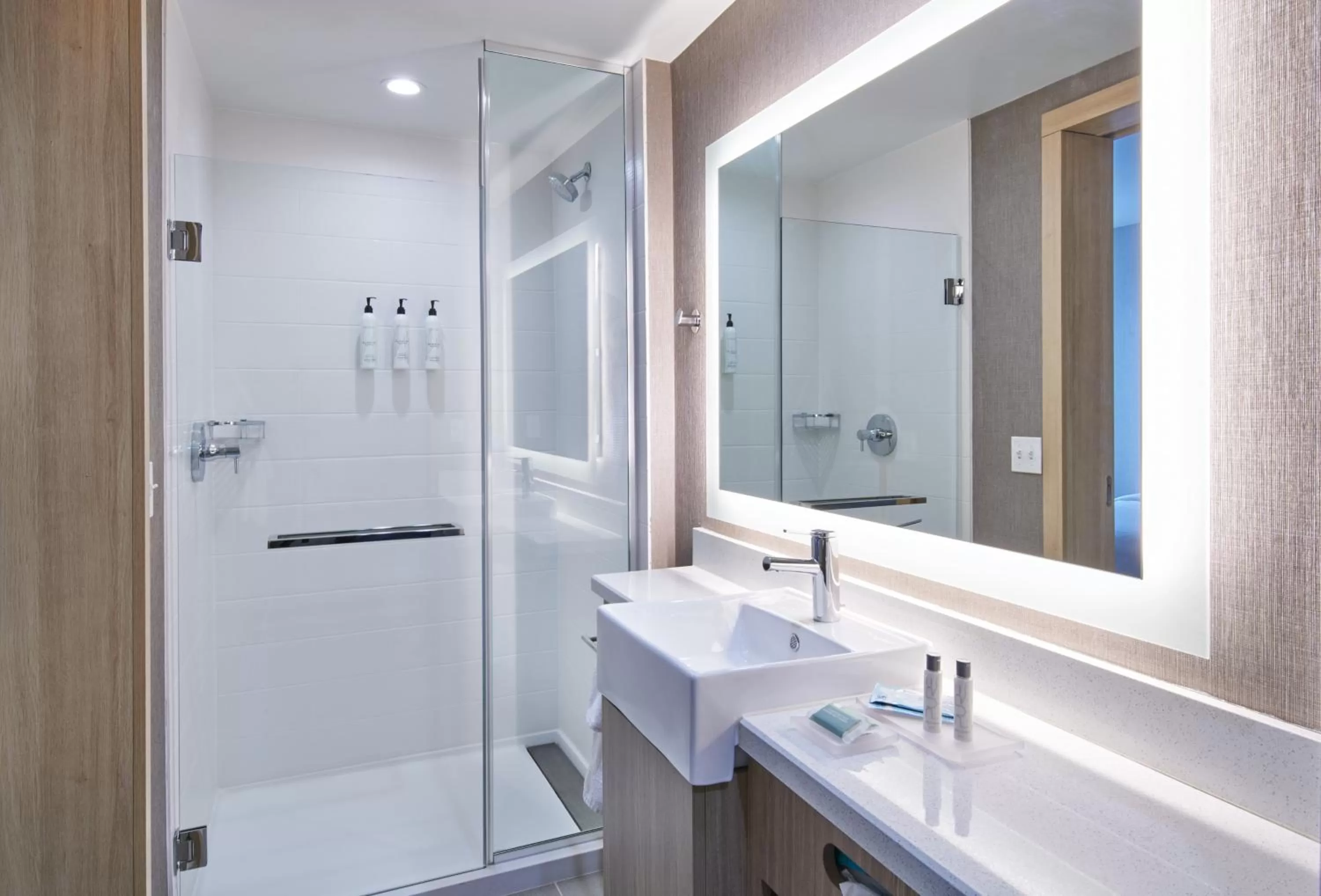 Bathroom in SpringHill Suites by Marriott Detroit Dearborn