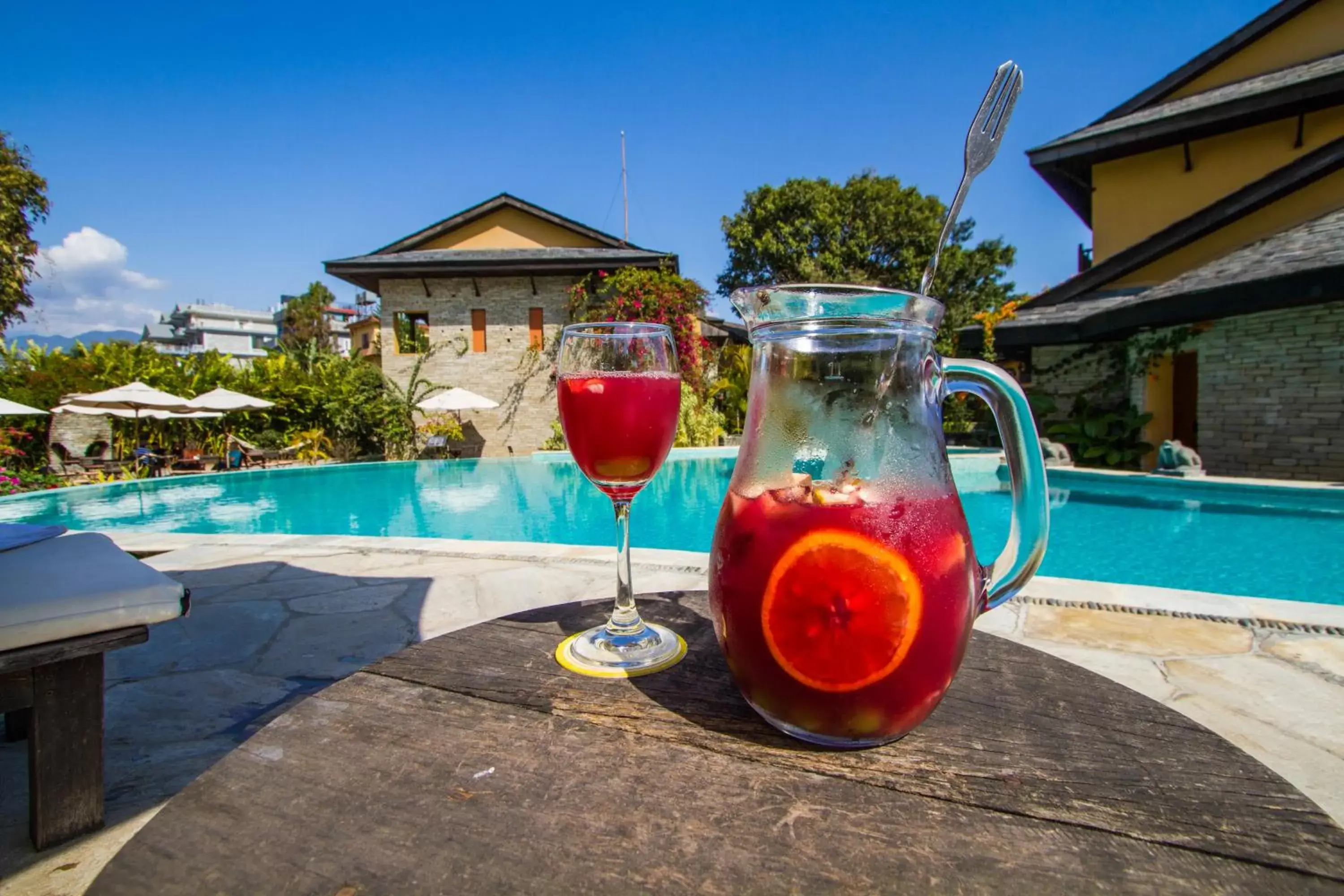 Swimming pool in Temple Tree Resort & Spa, Pokhara Swimming pool in Temple Tree Resort & Spa, Pokhara