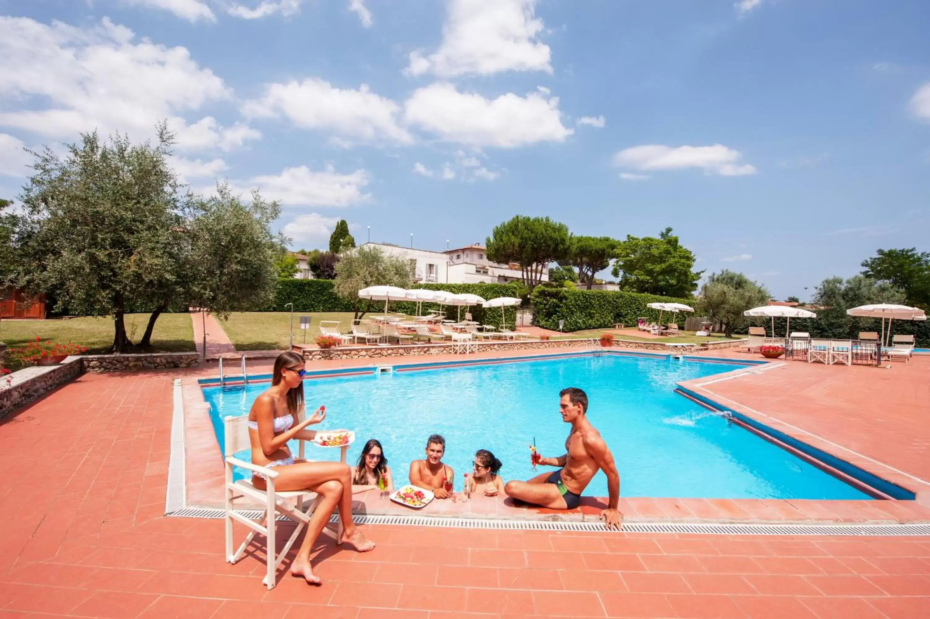 People, Swimming Pool in Hotel Garden