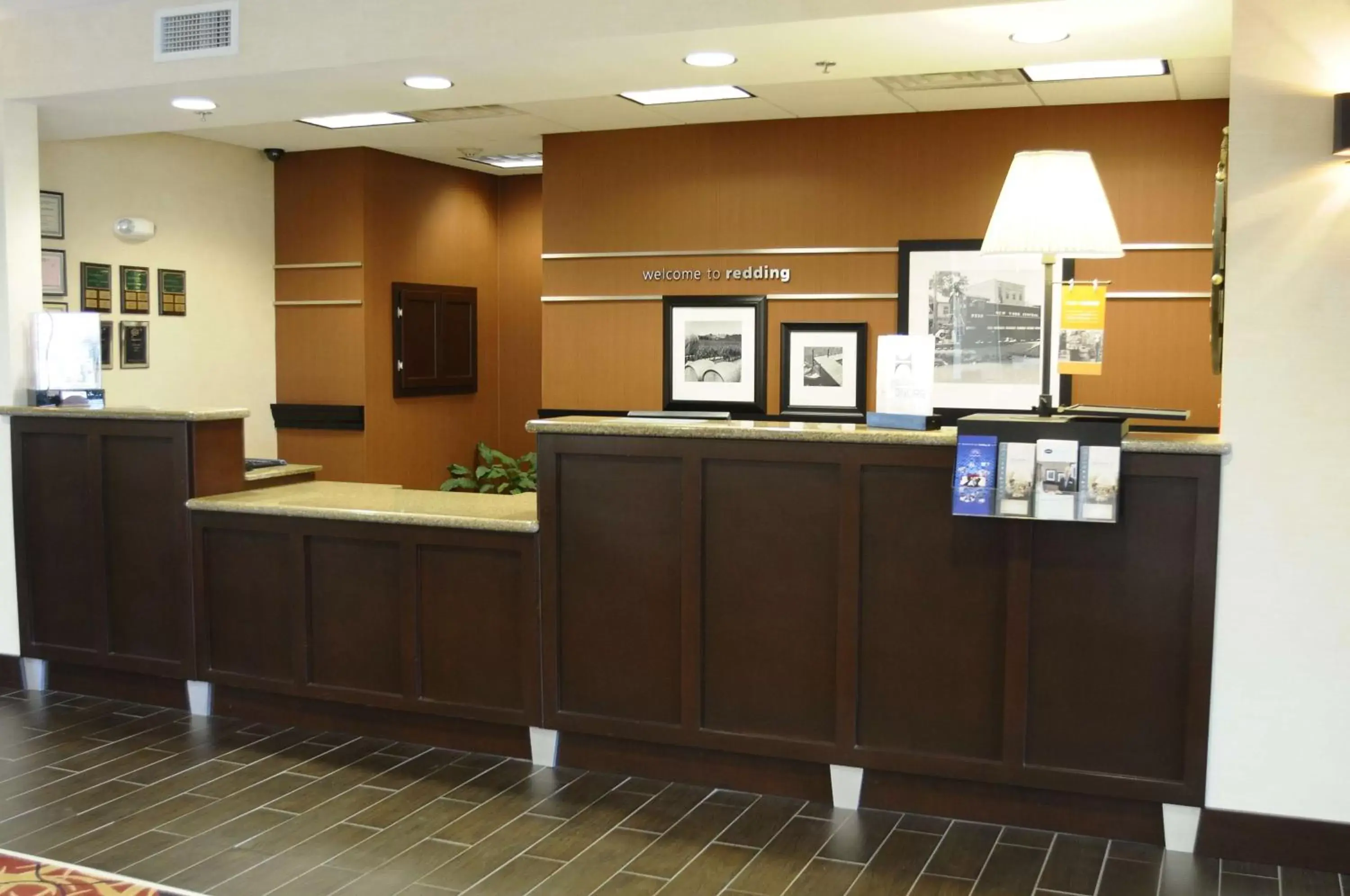 Lobby or reception in Hampton Inn & Suites Redding Lobby or reception in Hampton Inn & Suites Redding