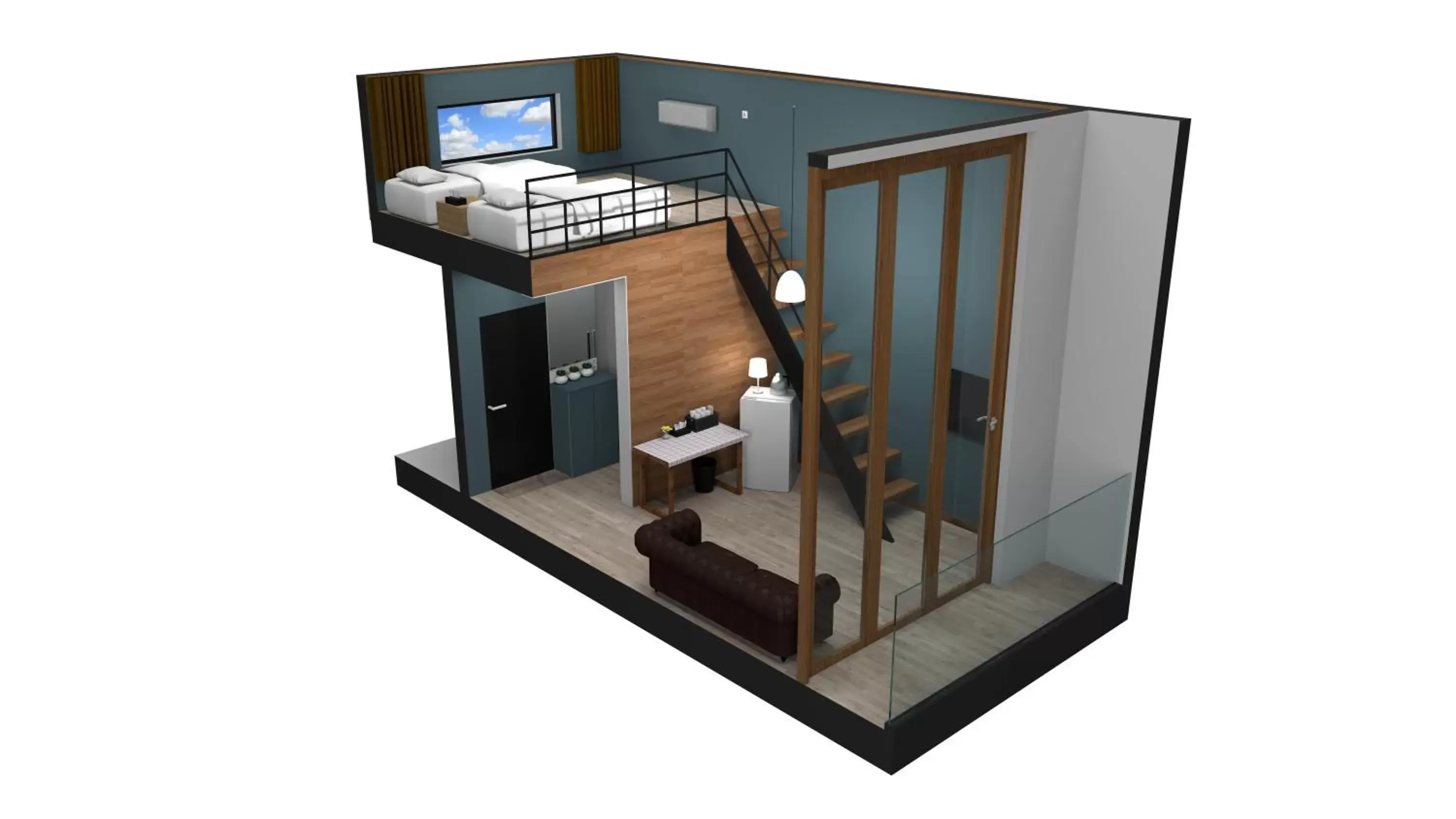 Bed in Hotel Hue Loft Bed in Hotel Hue Loft