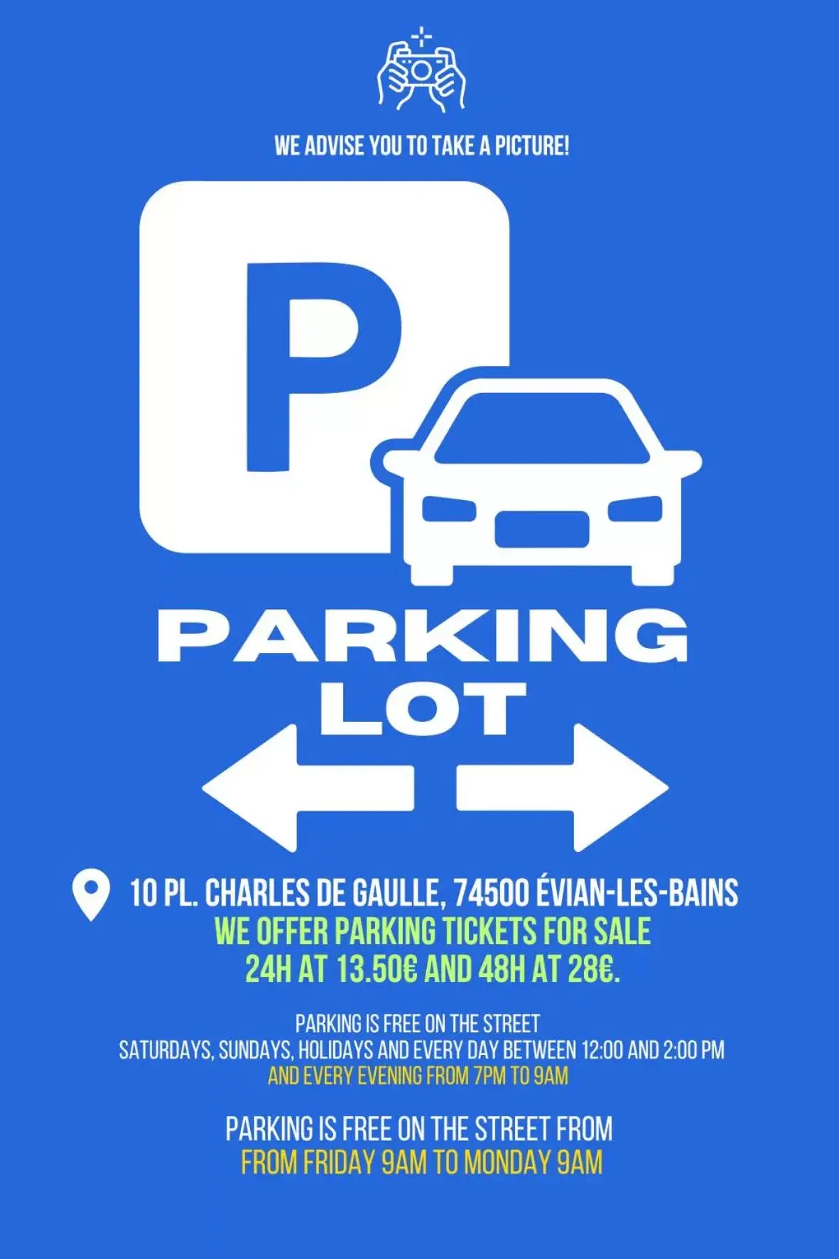 Parking in Hôtel Continental