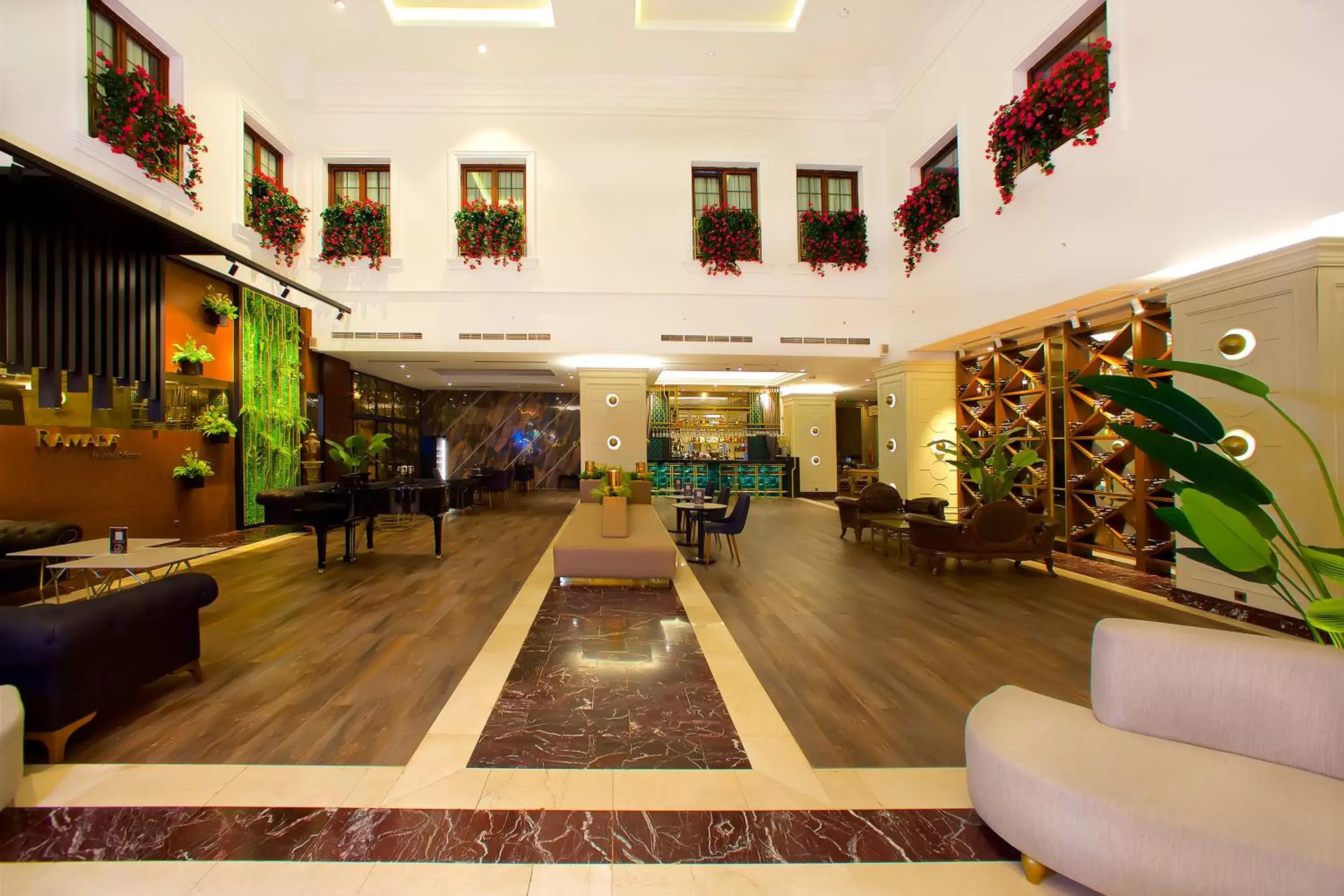 Communal lounge/ TV room, Lobby/Reception in Ramada Hotel & Suites by Wyndham Istanbul Merter