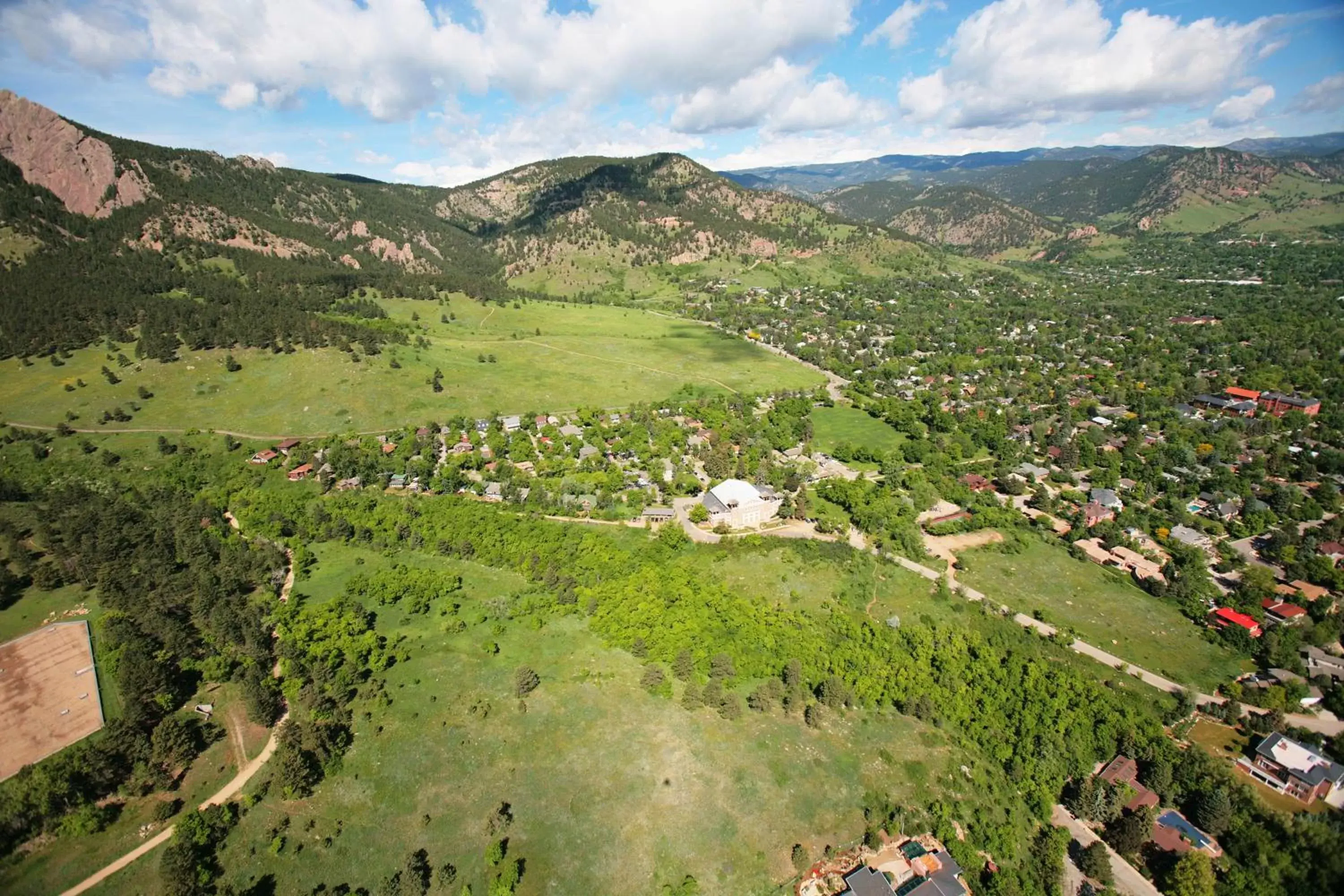 Natural landscape, Bird's-eye View in Colorado Chautauqua Cottages