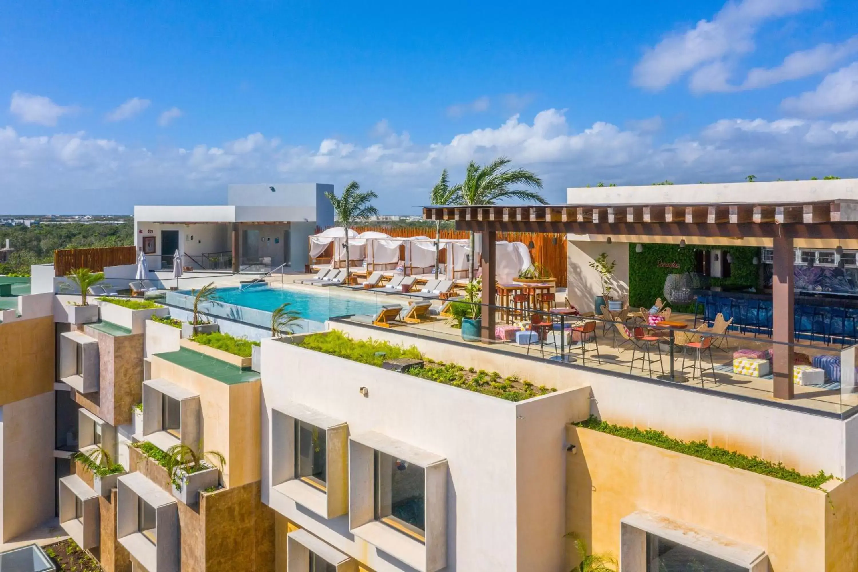 Property building, Pool View in Aloft Tulum