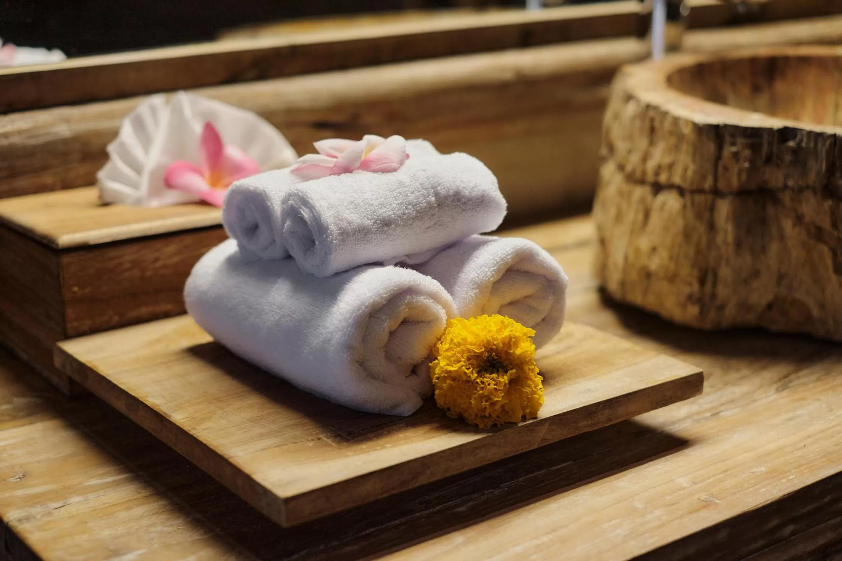 towels in Joglo Organik Guesthouse