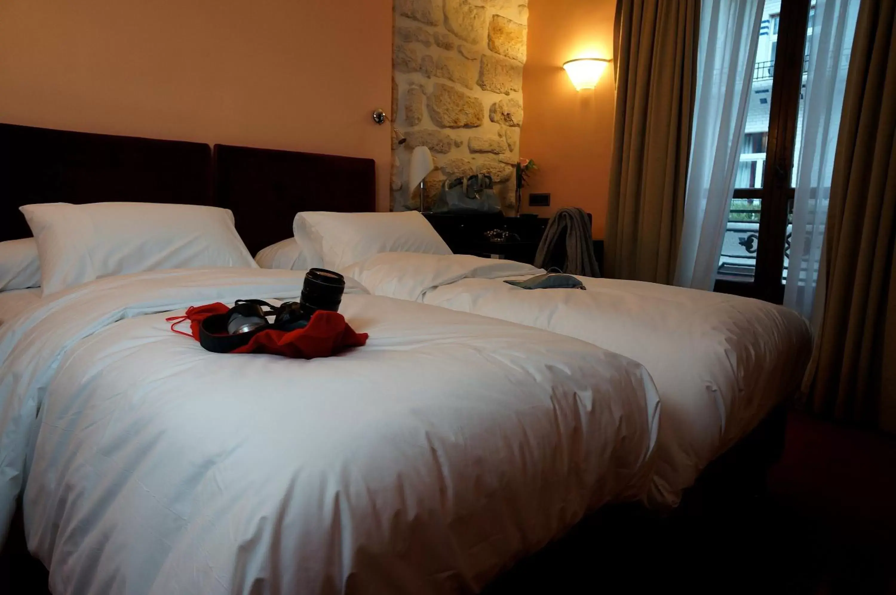 Bed in Hotel Danemark