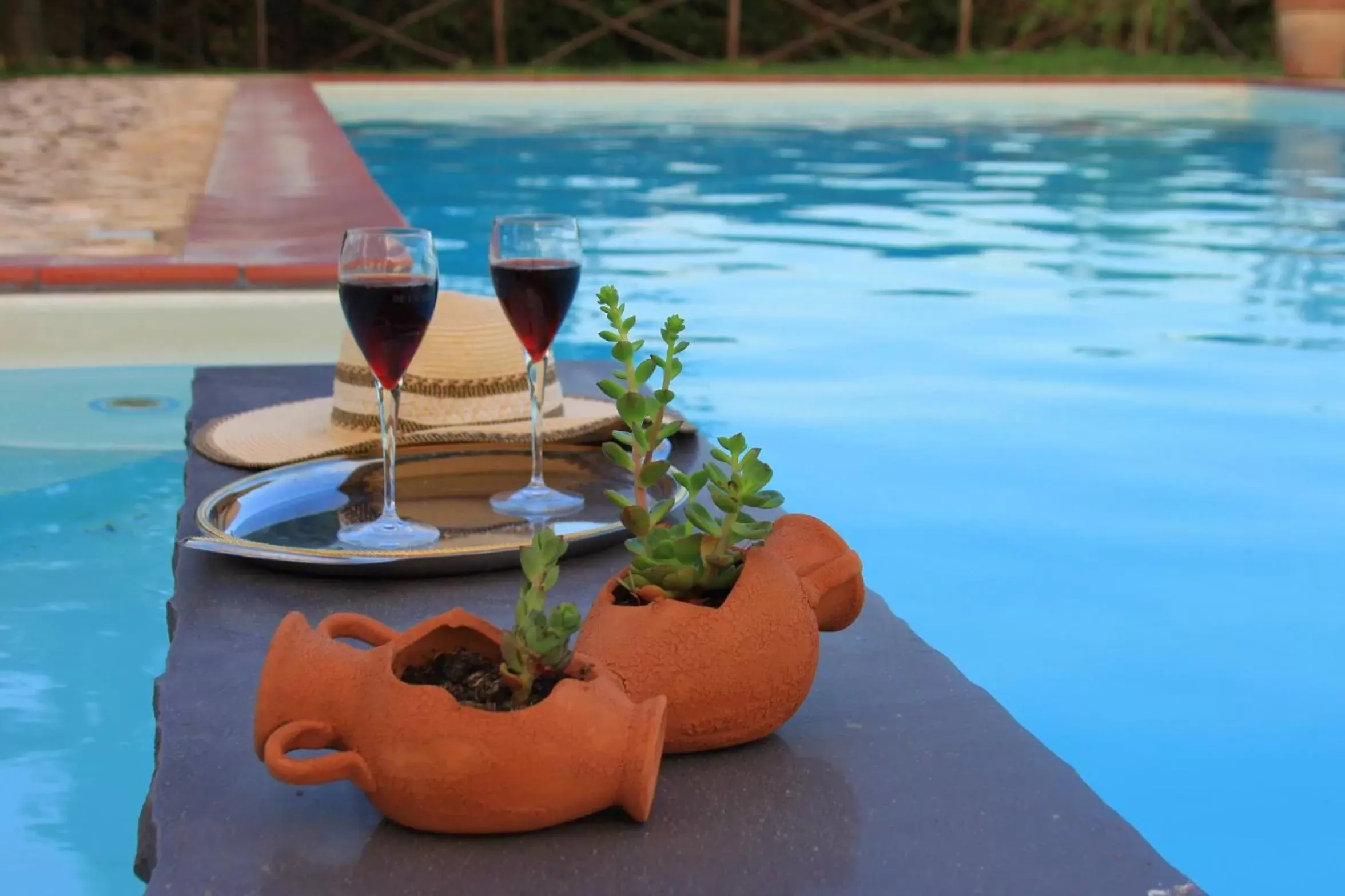 Pool view in A Casa di Amici