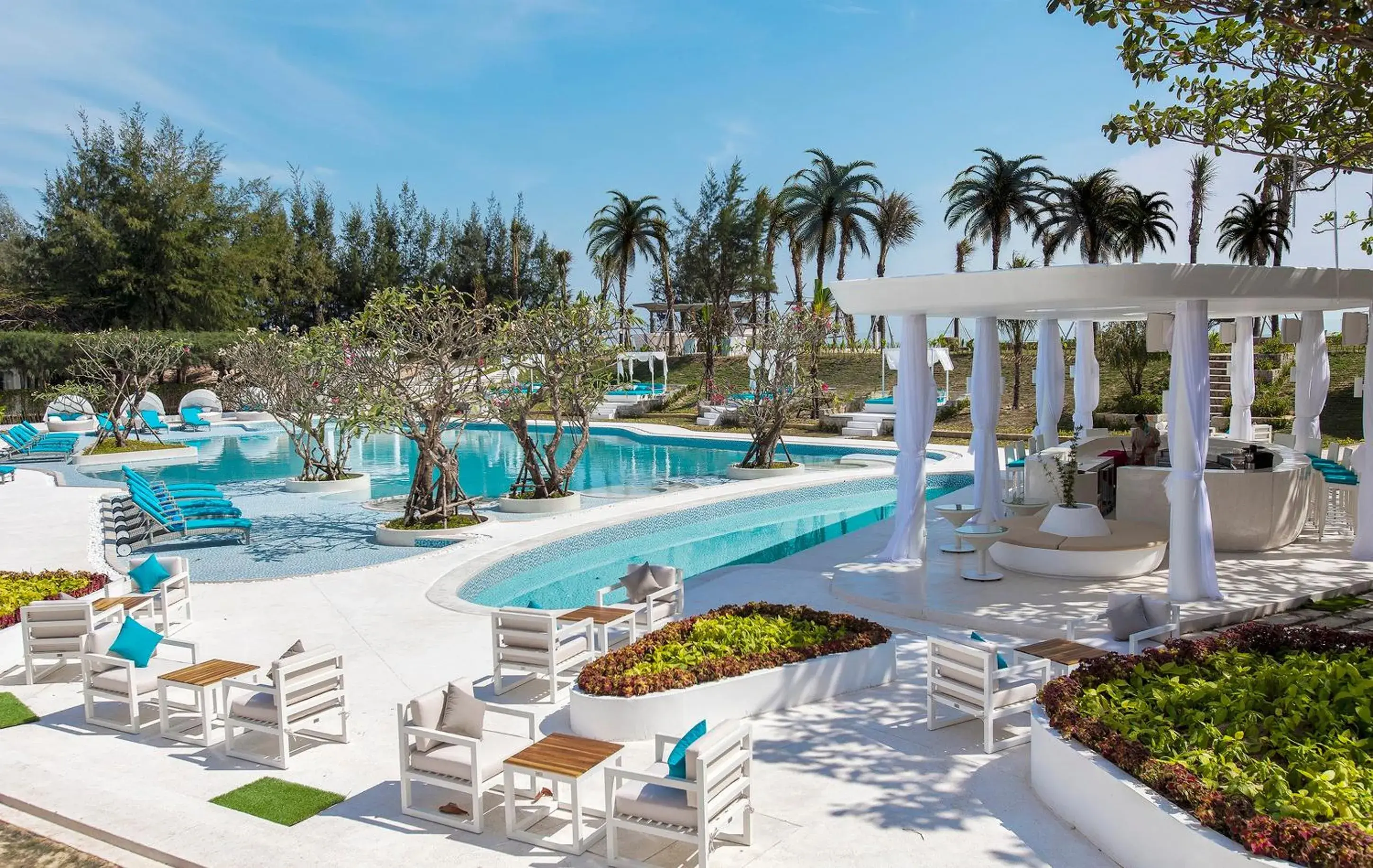 Bird's eye view, Swimming Pool in Fleur De Lys Resort & Spa Long Hai