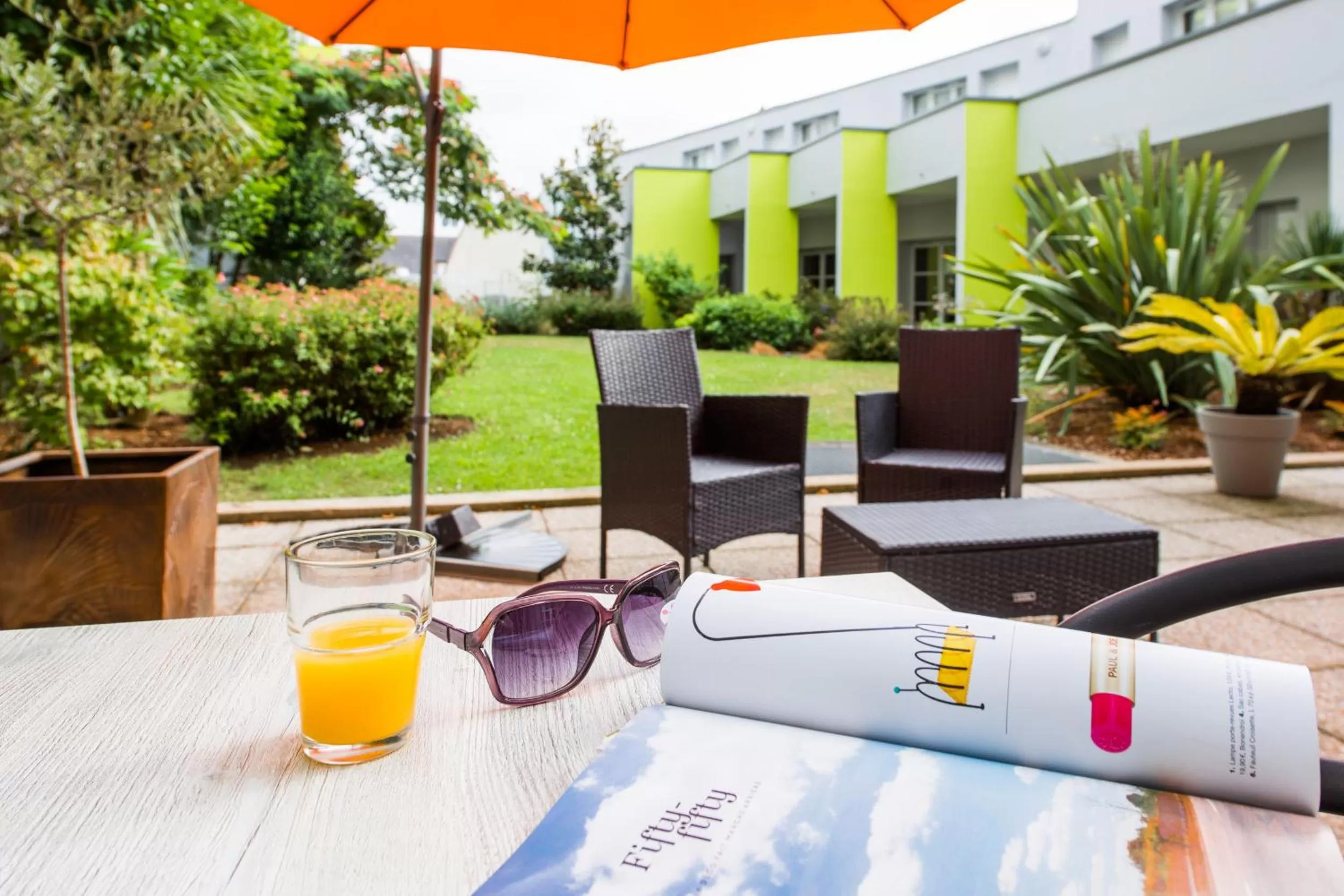 Garden view in Comfort Aparthotel Saint-Nazaire Les Portes de l Ocean