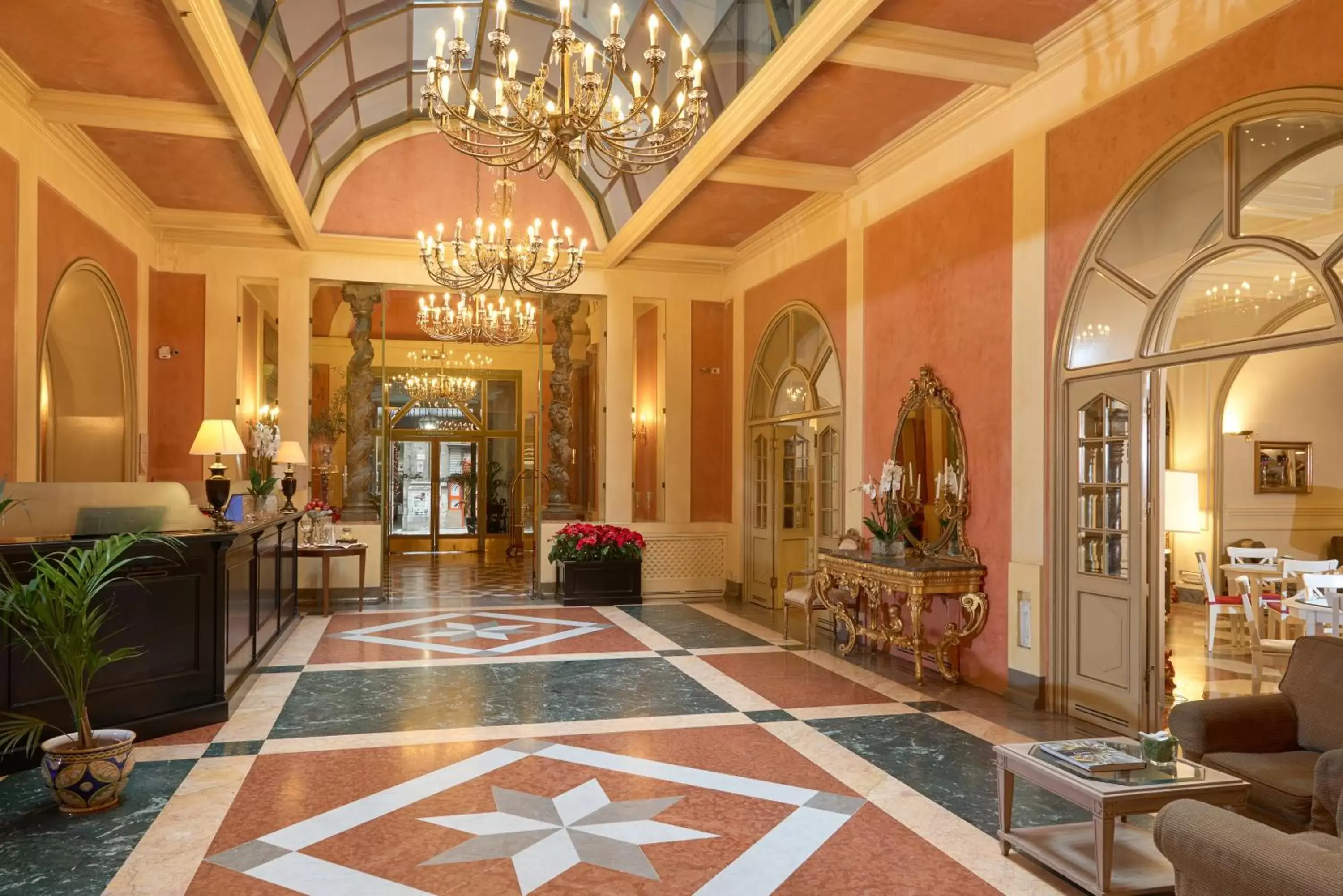 Lobby or reception, Lobby/Reception in Eurostars Centrale Palace Hotel