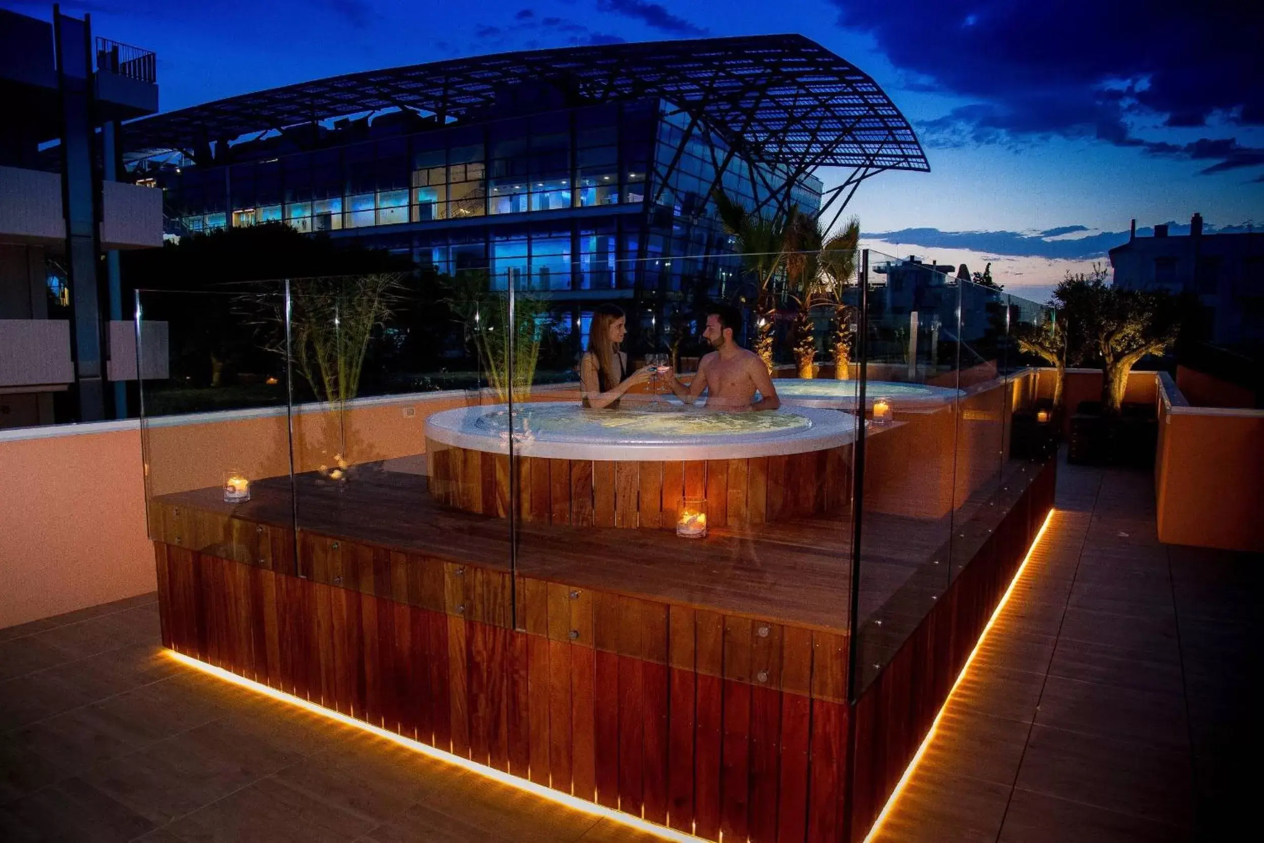 Balcony/Terrace, Swimming Pool in Metropol Ceccarini Suite