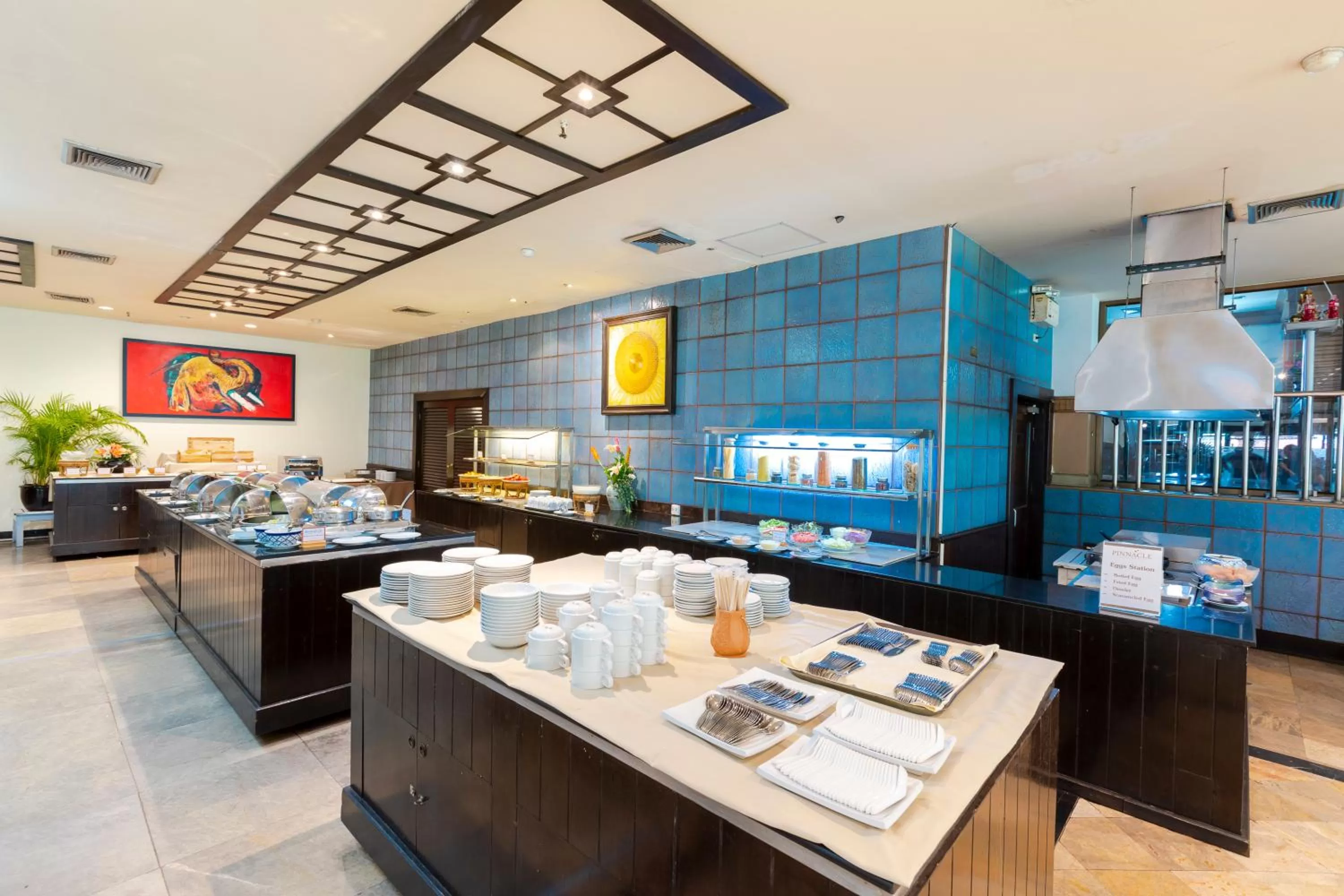 Buffet breakfast in Pinnacle Lumpinee Park Hotel