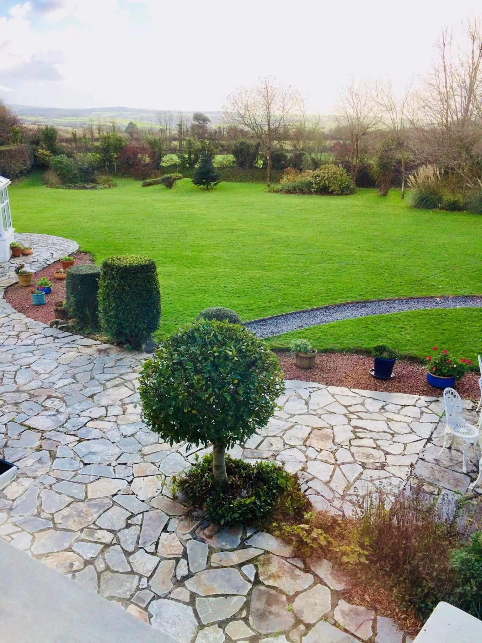 Garden view in Treweens