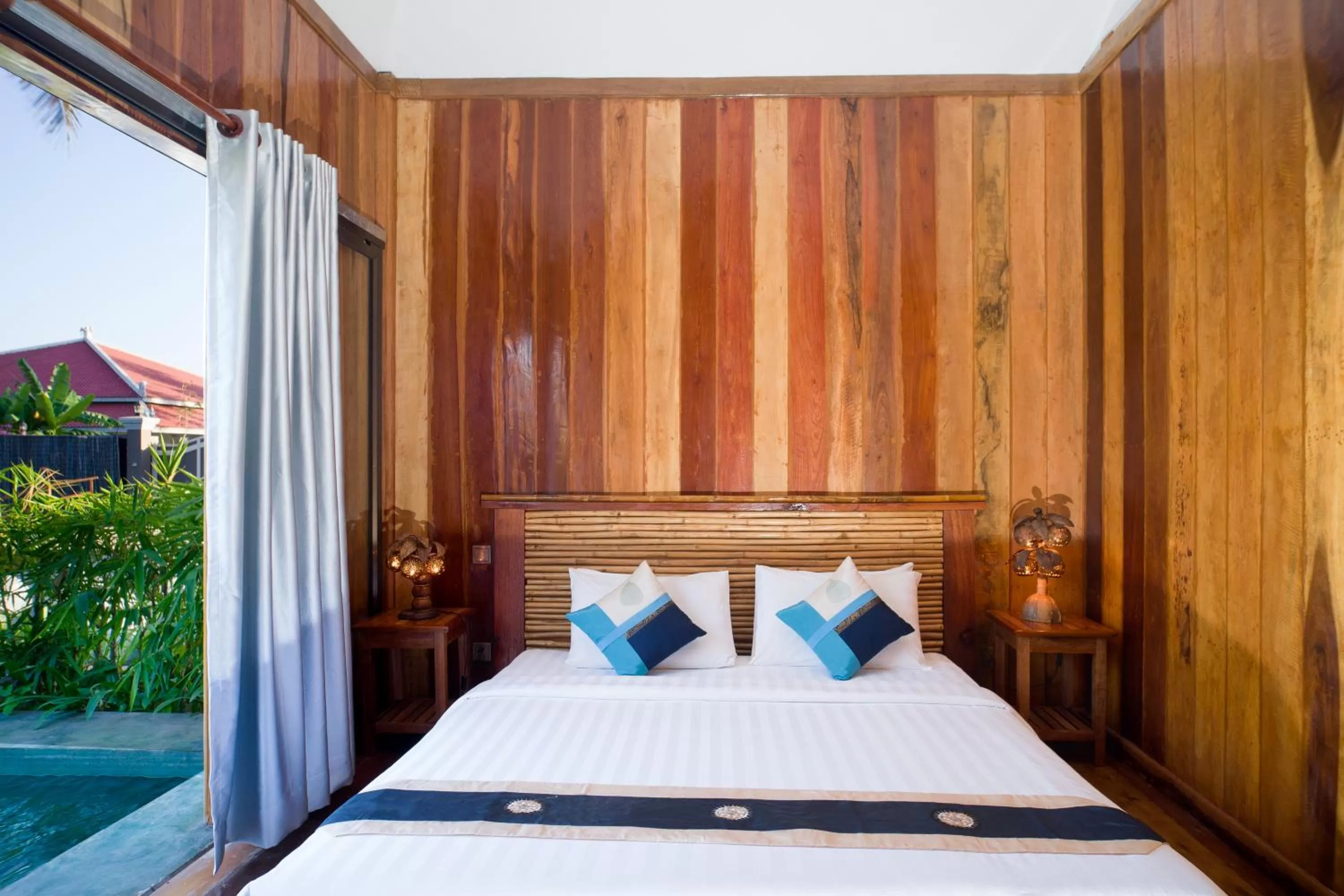 Bed in Authentic Khmer Village Resort