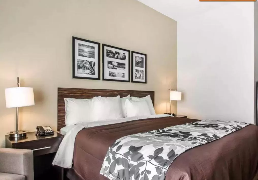 Bed in Sleep Inn & Suites Hannibal West