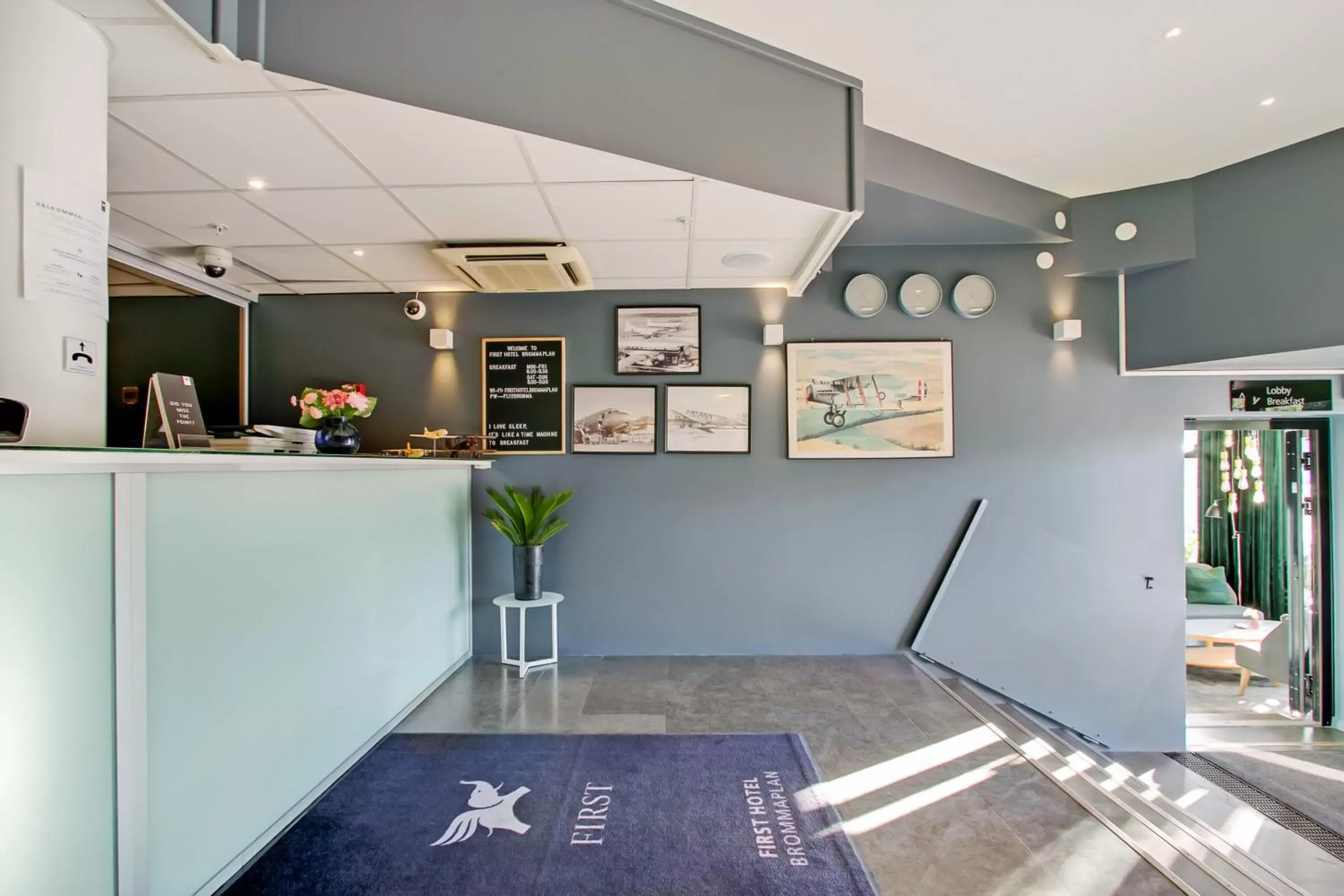 Lobby or reception in First Hotel Brommaplan Lobby or reception in First Hotel Brommaplan