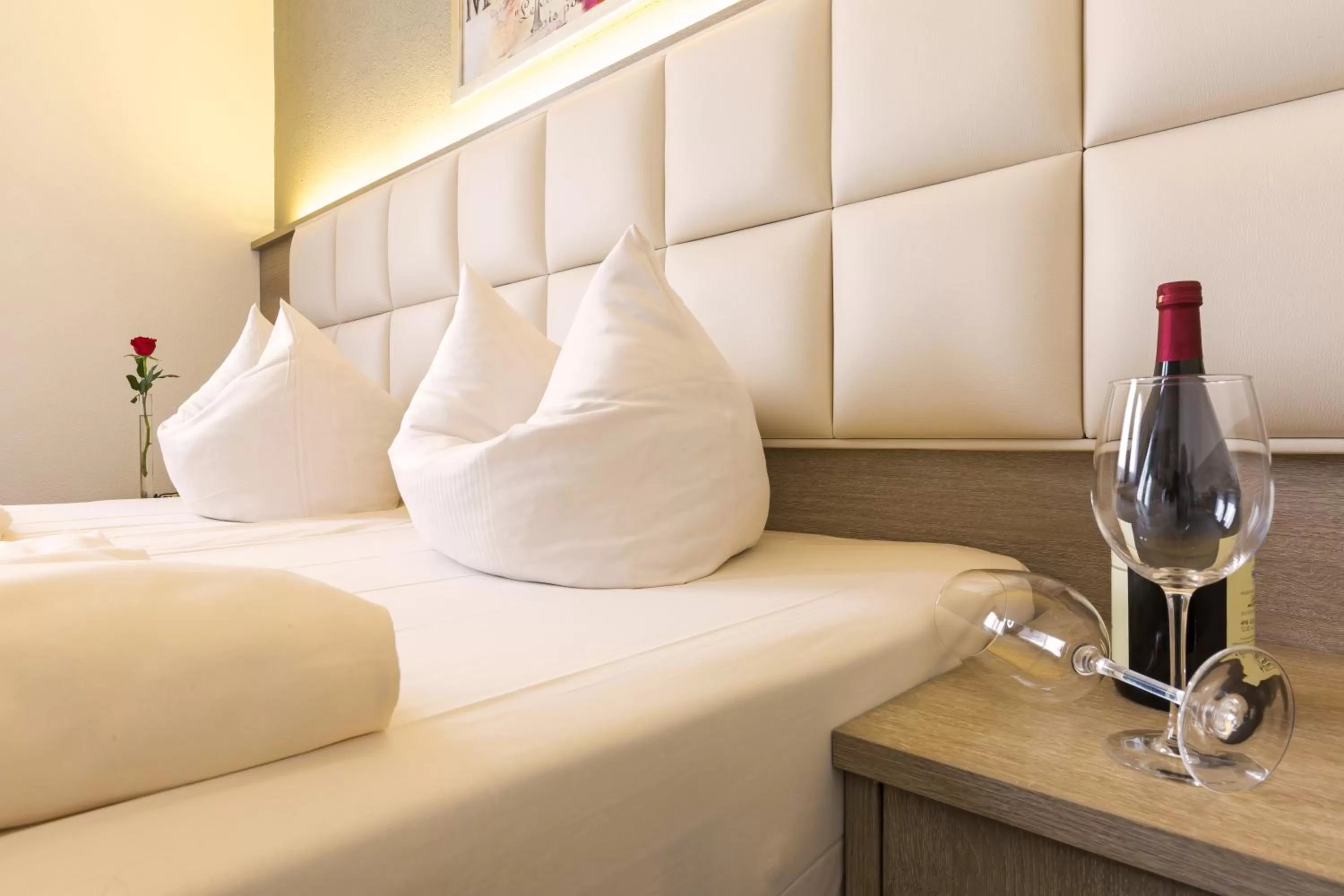 Decorative detail, Bed in Bavaria Hotel Münchner Hof Superior