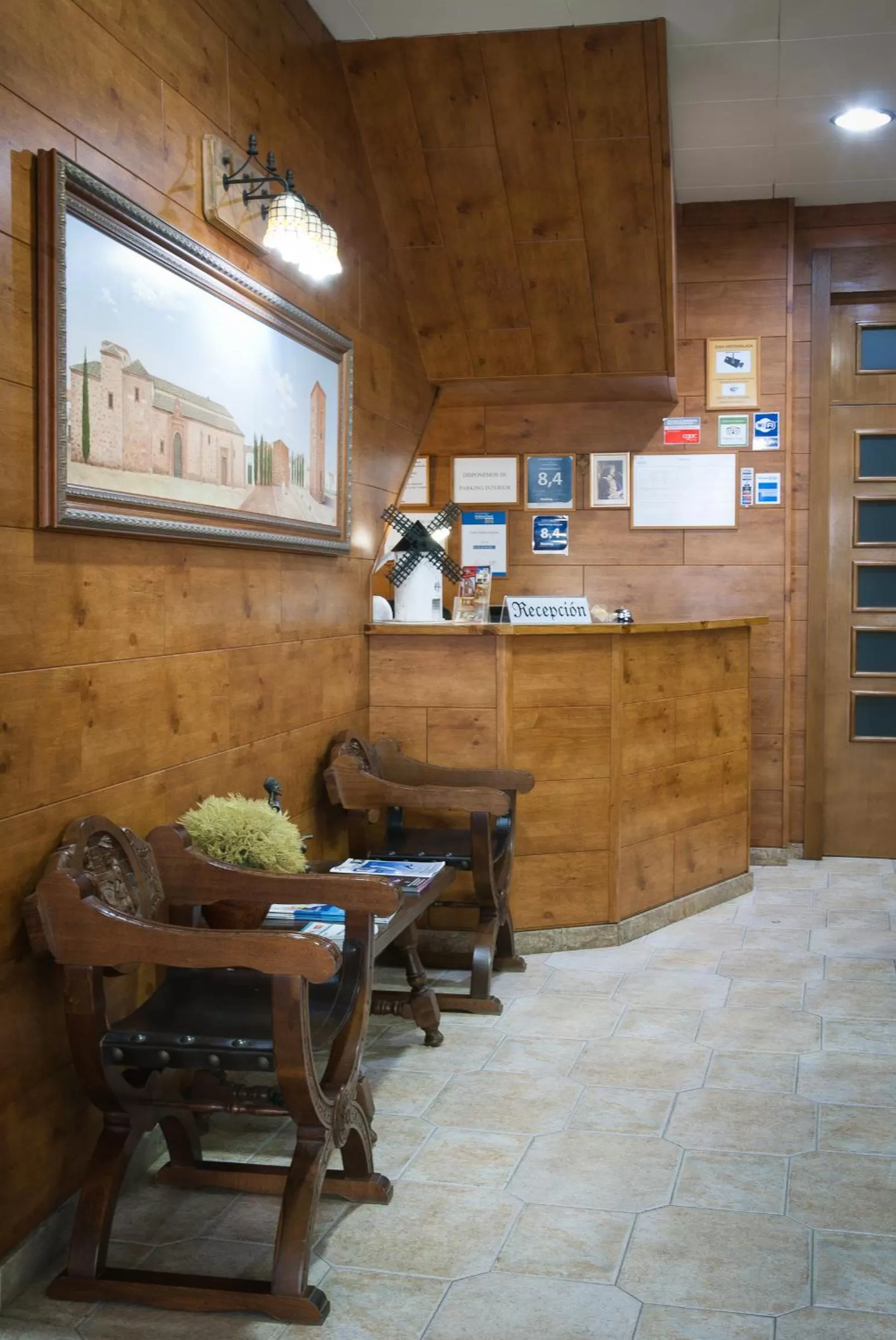 Lobby or reception in Hotel Hidalgo Quijada
