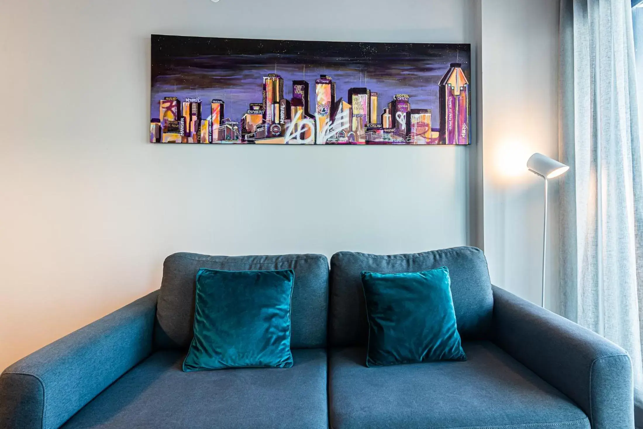 Living room, Seating Area in WRFY Griffintown Apartment