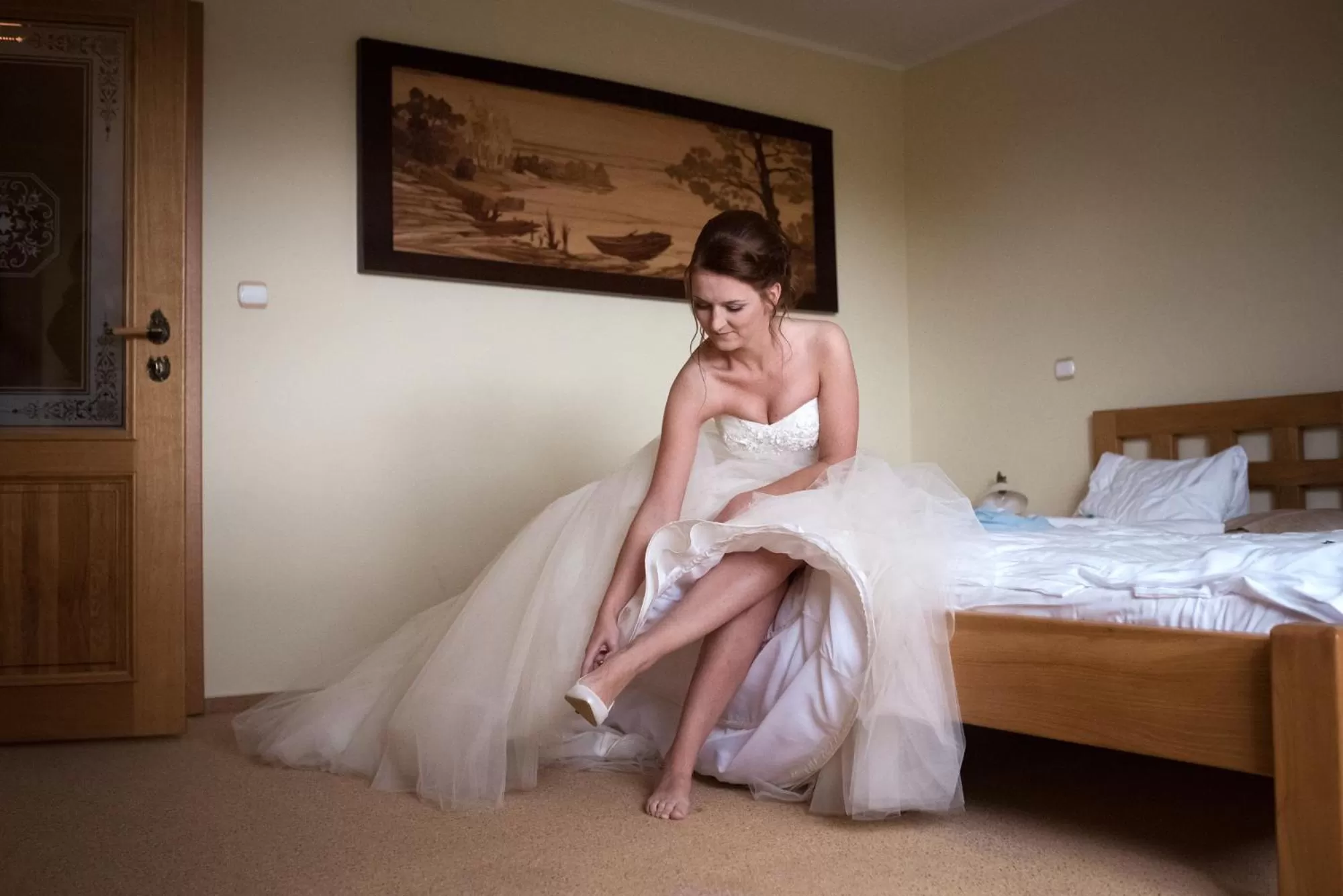 People, Bed in Hotel Farma Vysoká