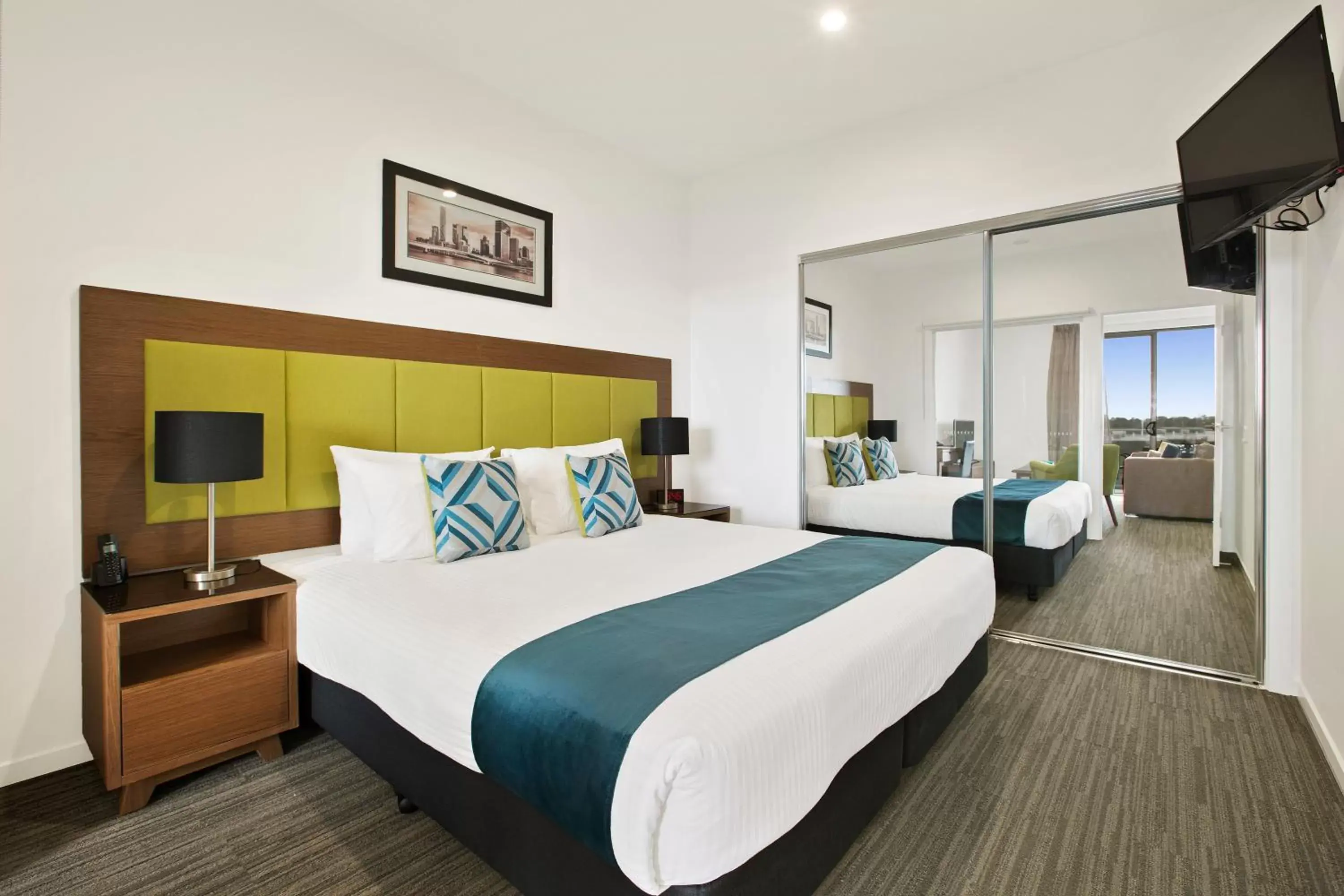Bedroom, Bed in Quest Chermside on Playfield