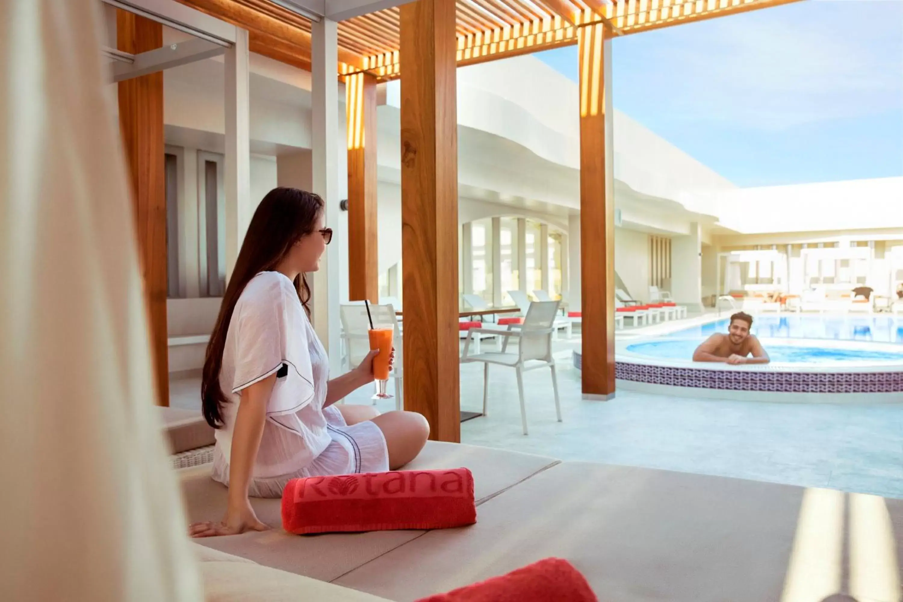 Pool view in Al Maha Arjaan by Rotana Pool view in Al Maha Arjaan by Rotana