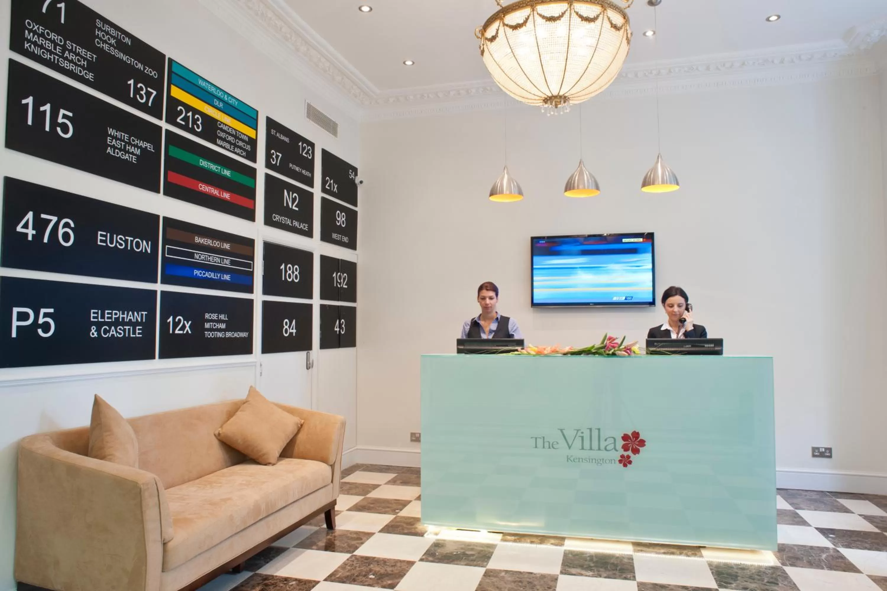 Lobby or reception in The Villa Kensington
