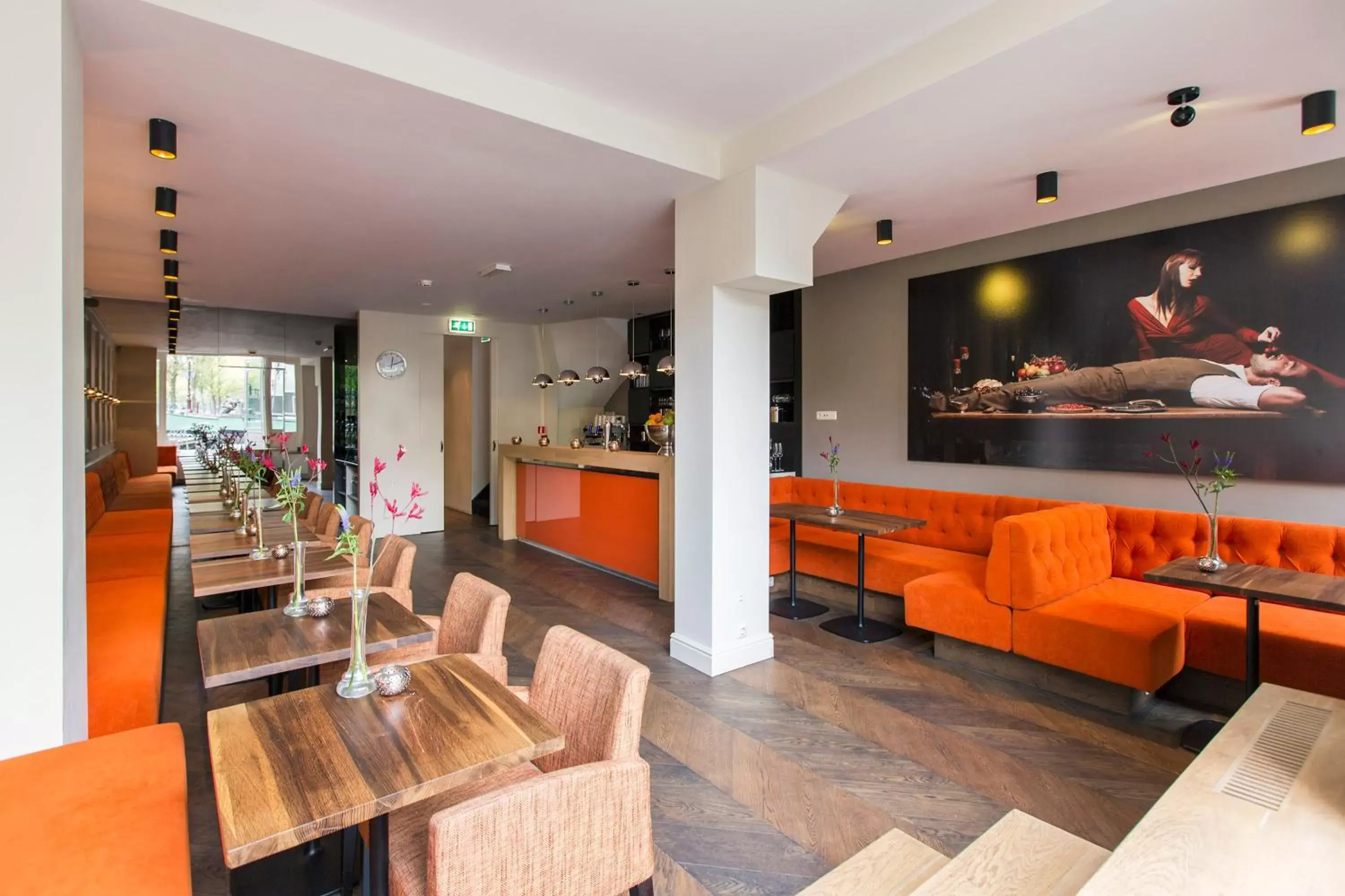 Restaurant/places to eat, Lobby/Reception in Amsterdam Canal Hotel