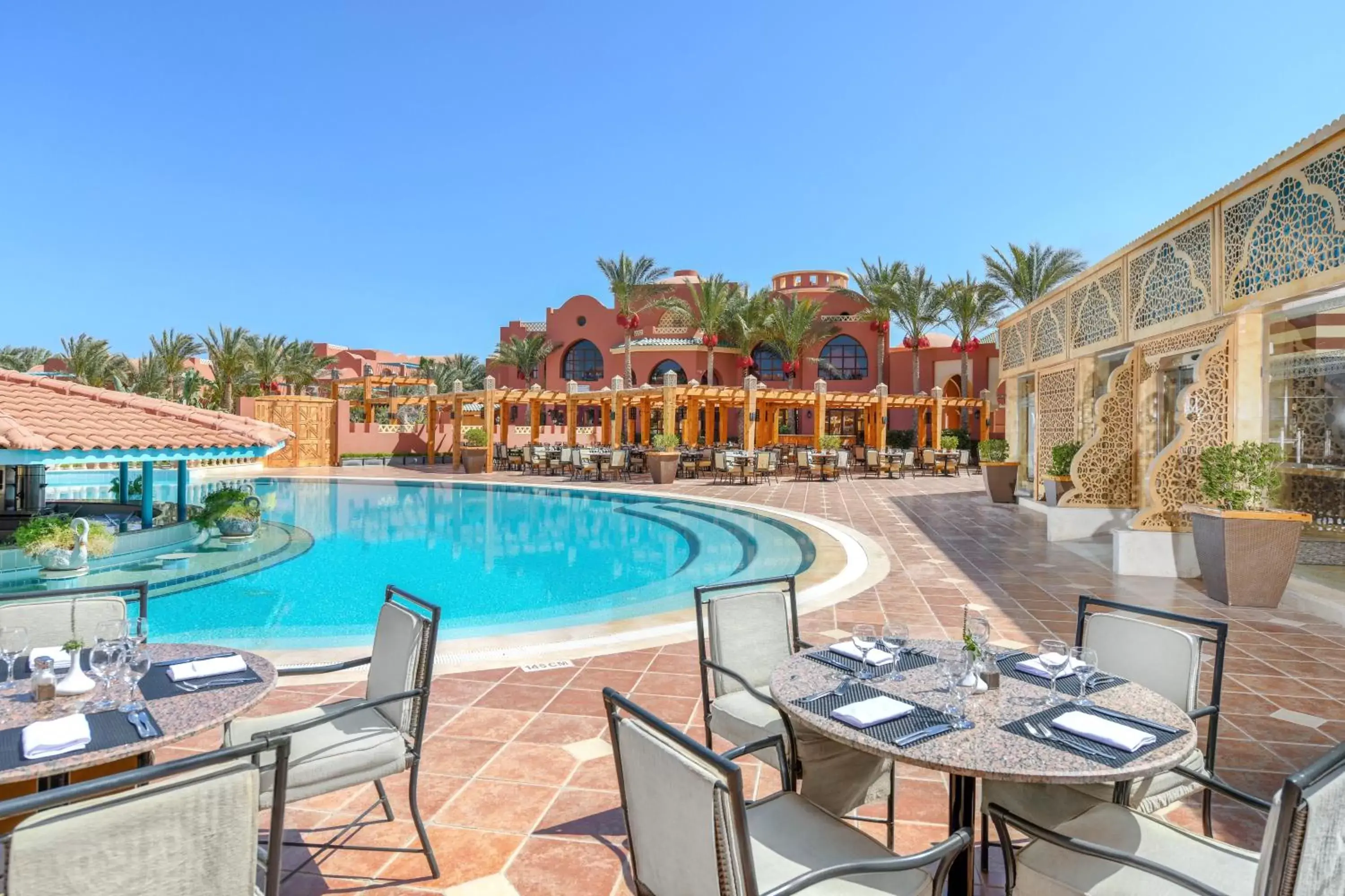 Restaurant/places to eat, Swimming Pool in Magic World Sharm - Club by Jaz