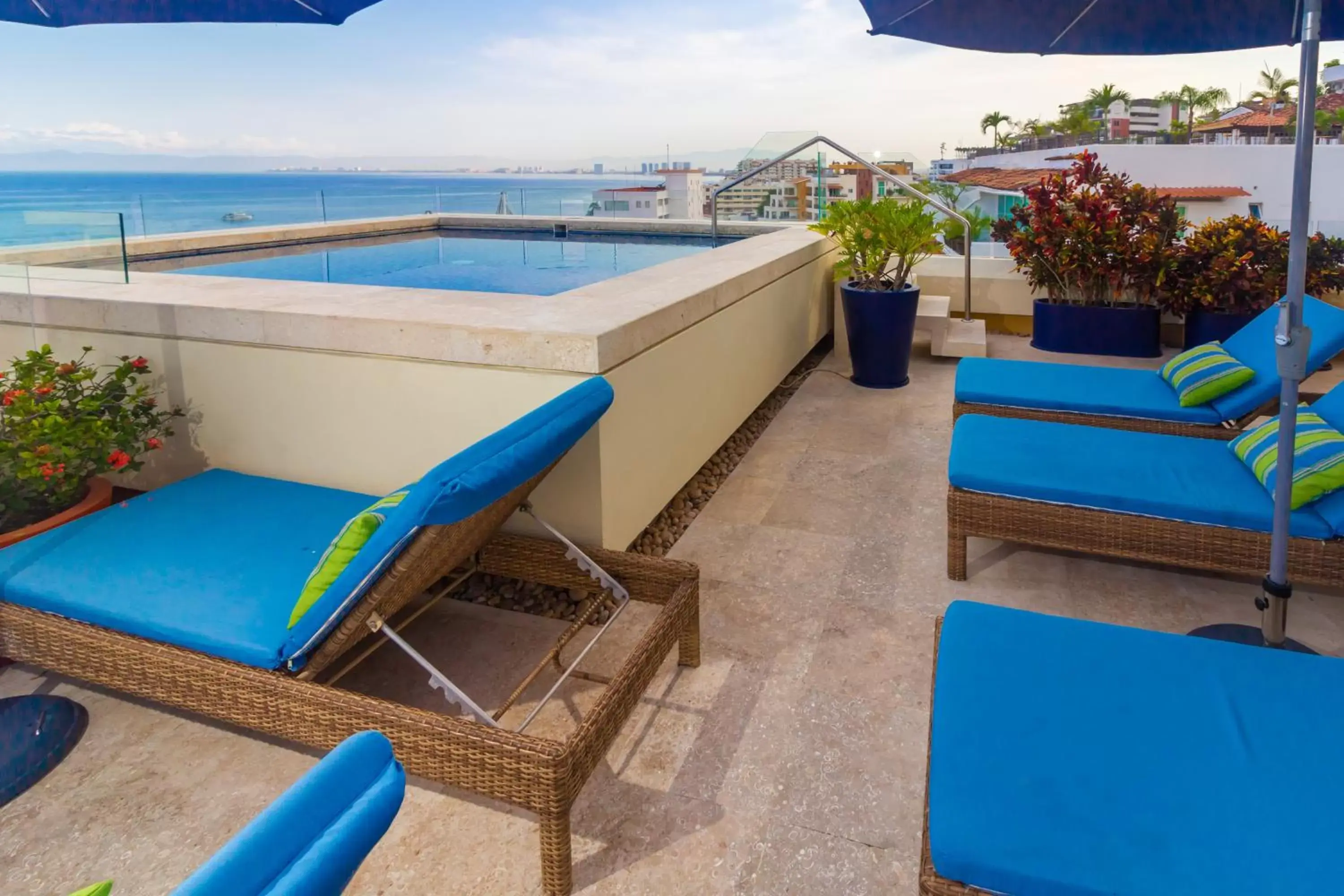 Pool view, Balcony/Terrace in V Azul Vallarta - Luxury Vacation Rental Adults Only