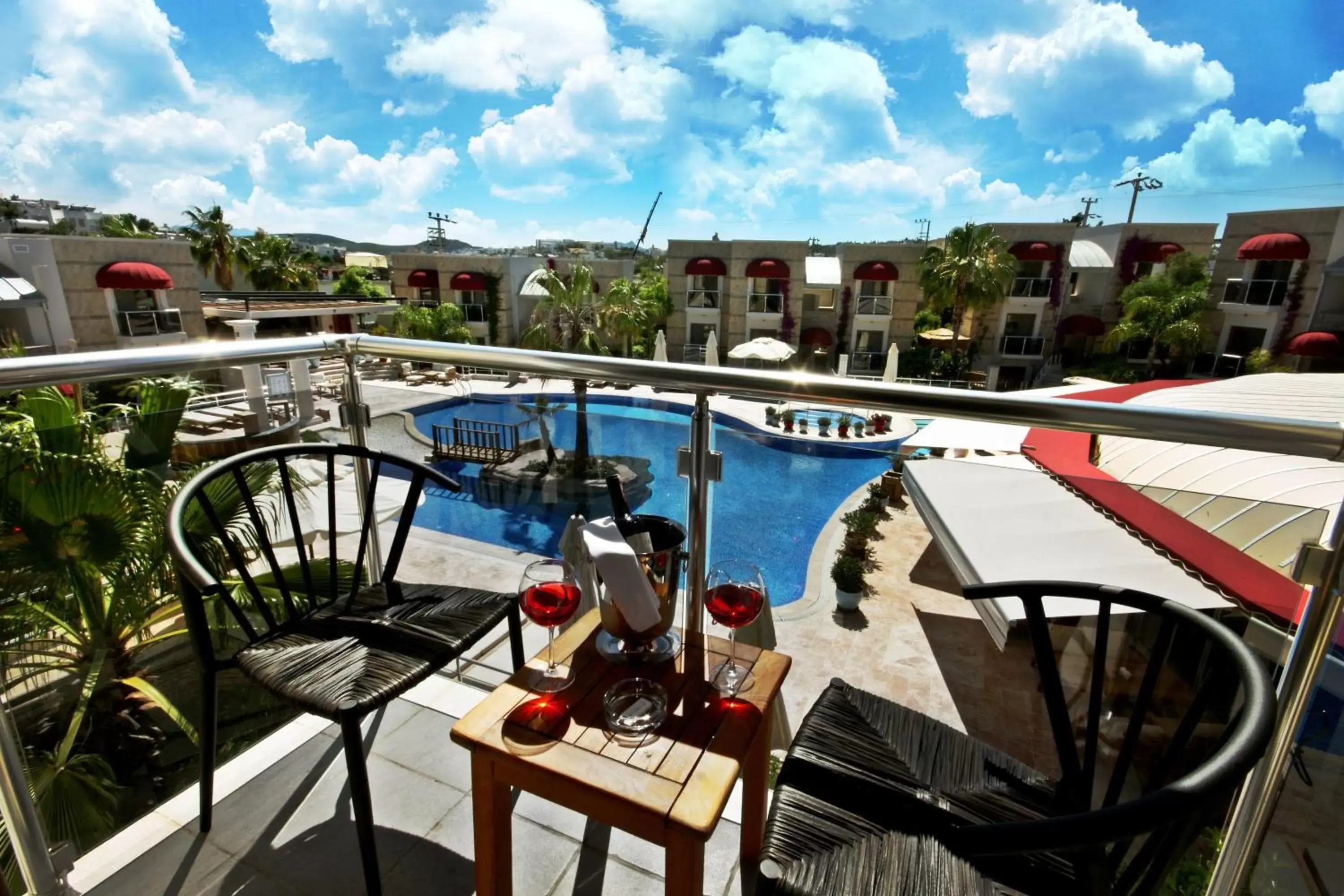 Balcony/Terrace, Pool View in Bodrium Hotel & Spa