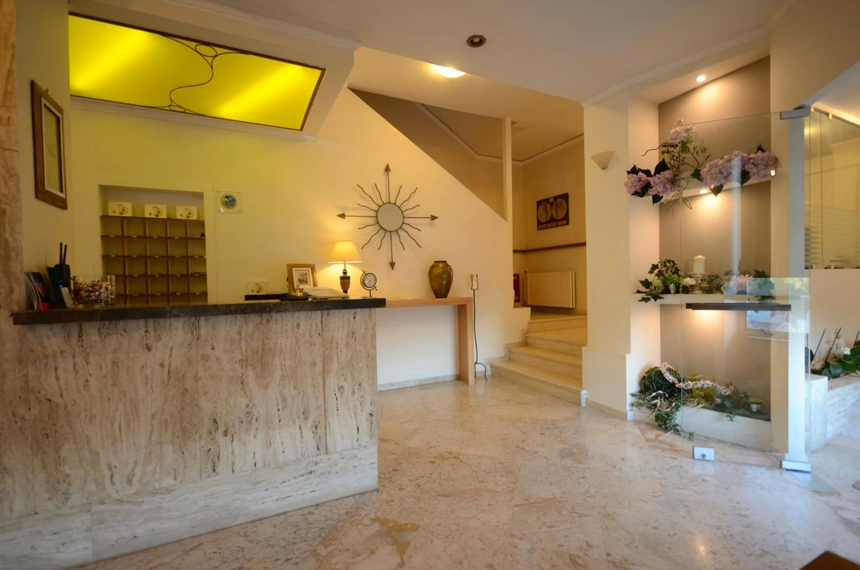 Communal lounge/ TV room, Lobby/Reception in Messini Hotel