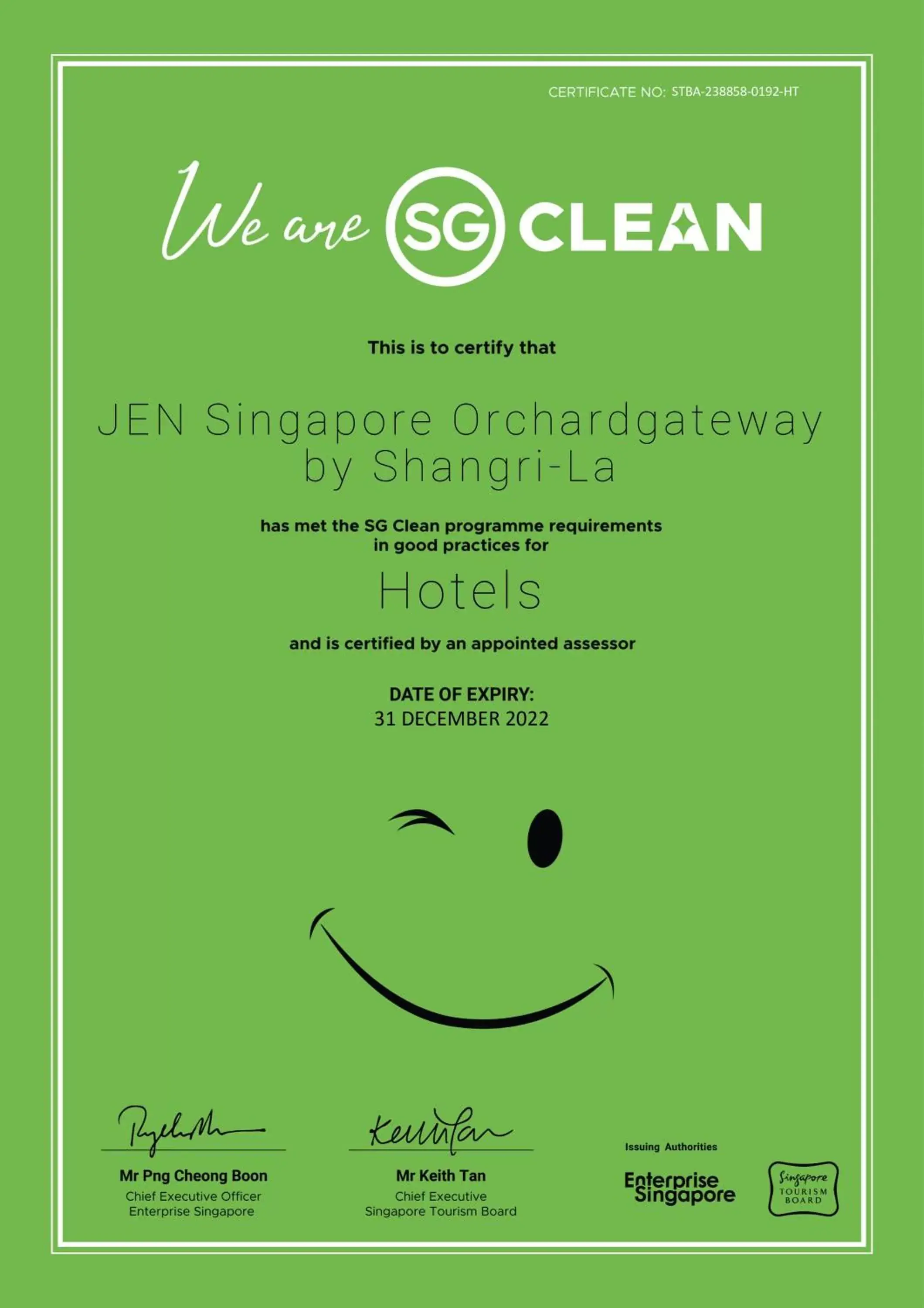 Logo/Certificate/Sign in JEN Singapore Orchardgateway by Shangri-La