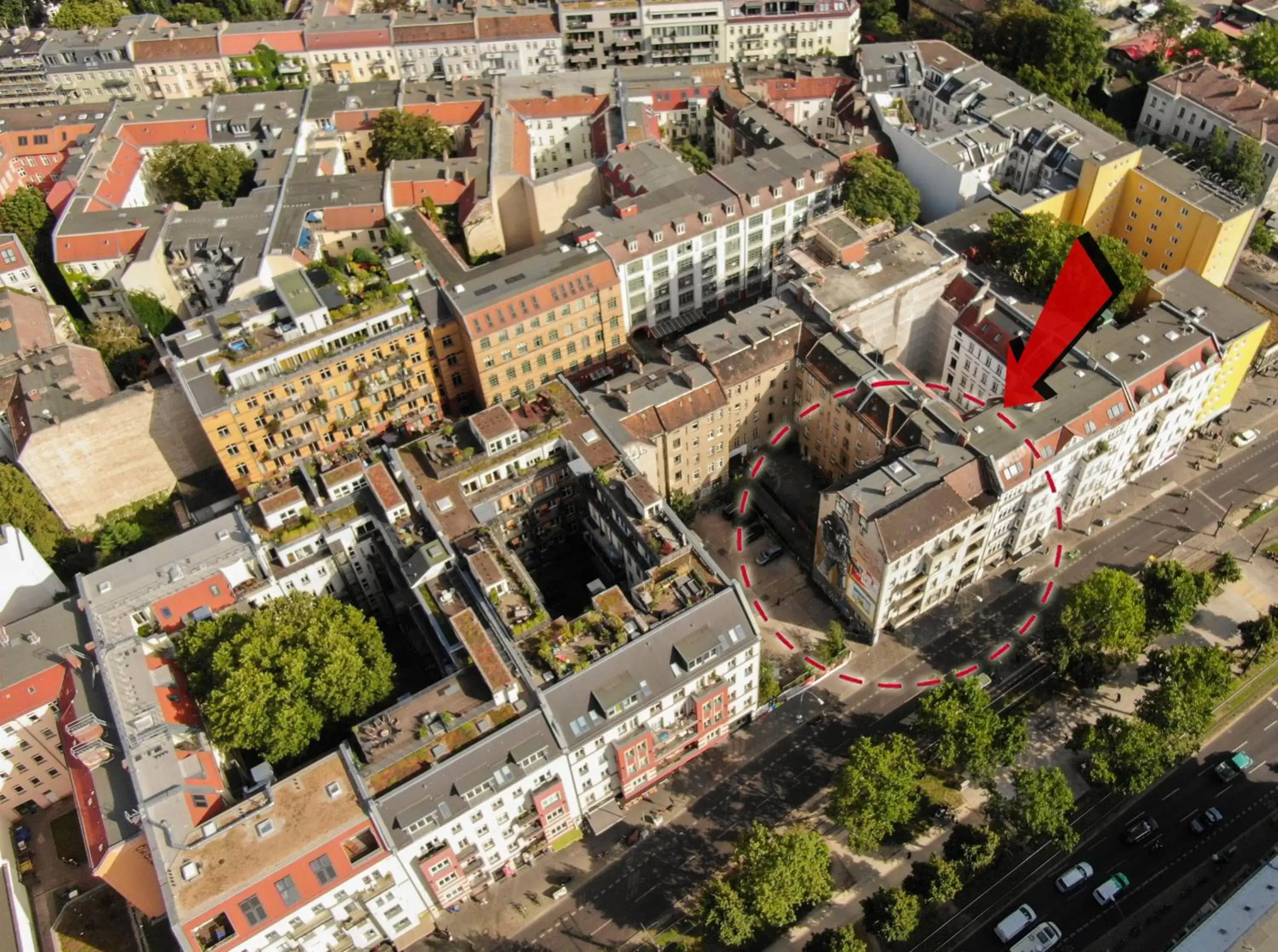 Property building, Bird's-eye View in Hotel Goldmarie