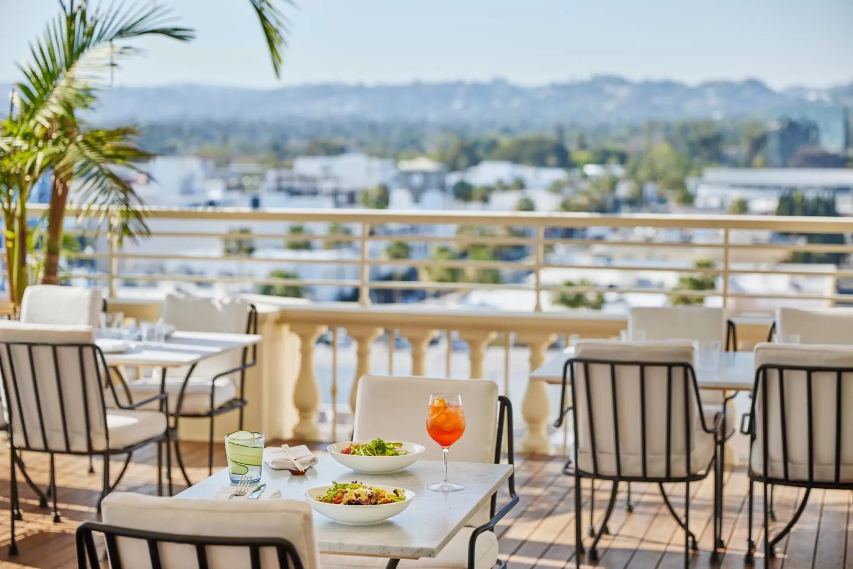 Balcony/Terrace, Restaurant/Places to Eat in The Maybourne Beverly Hills