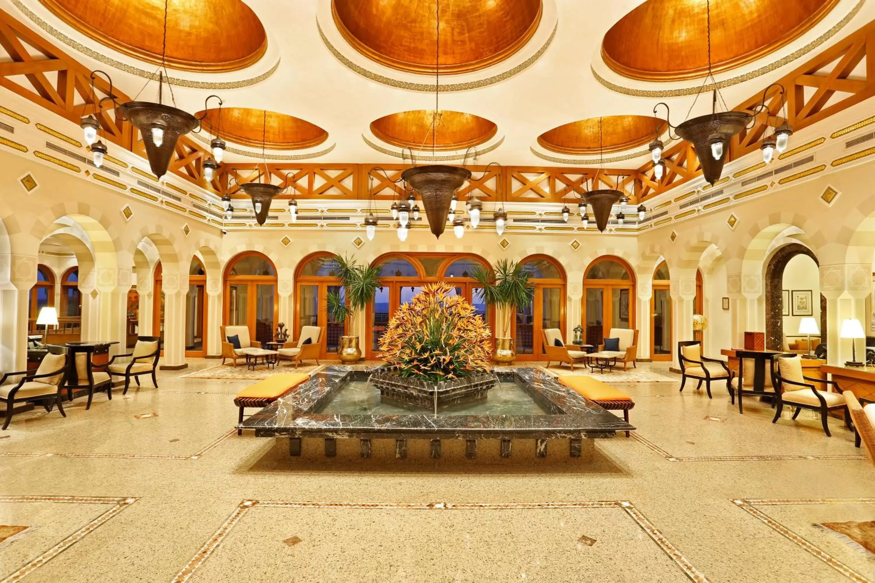 Lobby or reception in The Oberoi Beach Resort, Sahl Hasheesh Lobby or reception in The Oberoi Beach Resort, Sahl Hasheesh