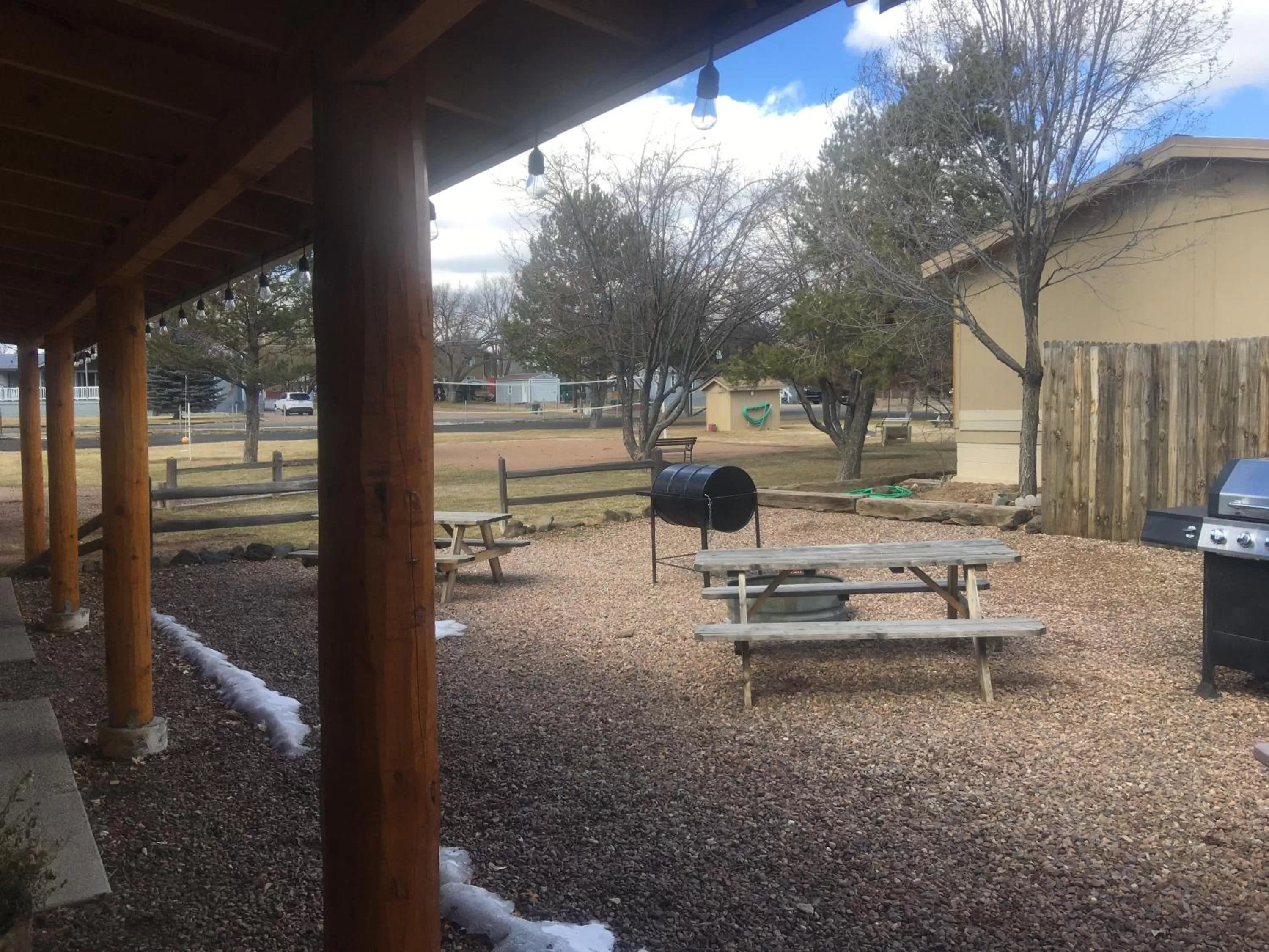 Patio in Rainbows End Fishing Resort