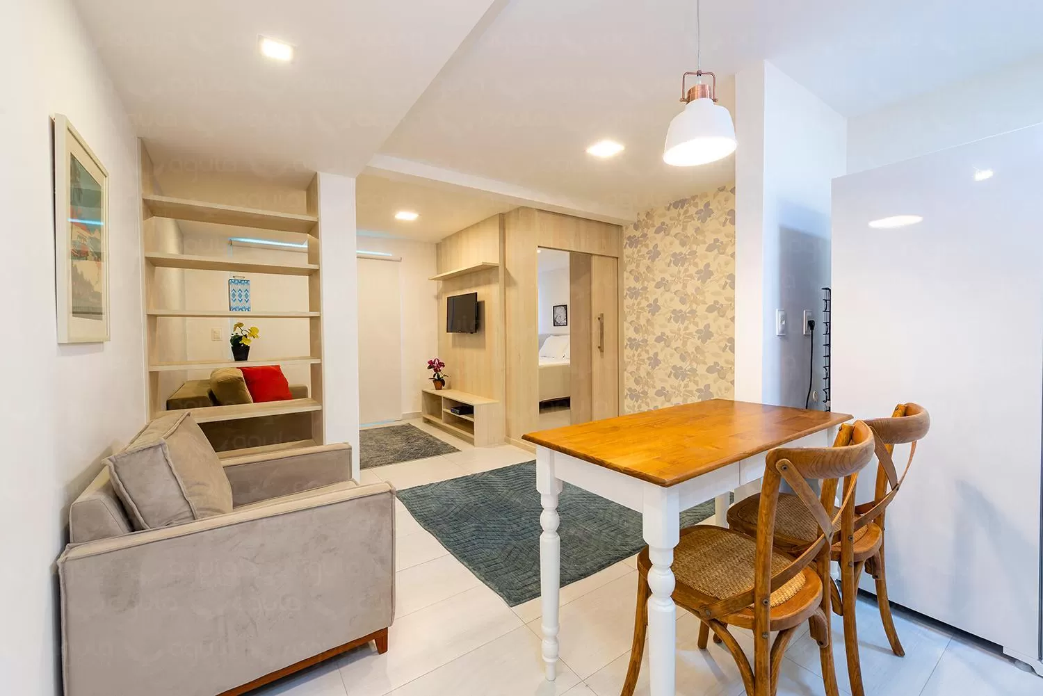 Living room in Águia Flats Pousada