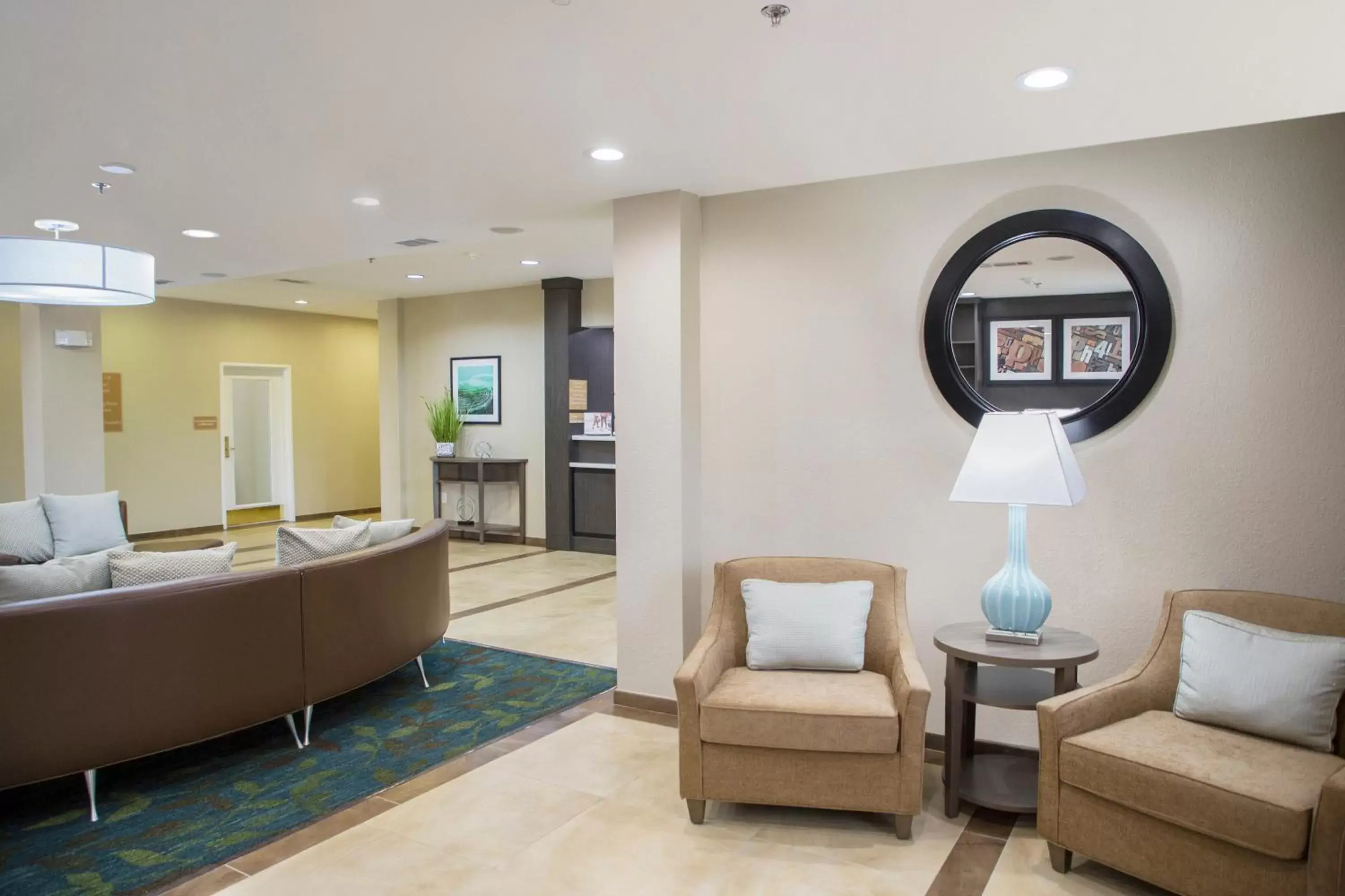 Property building, Lobby/Reception in Candlewood Suites - Grand Prairie - Arlington, an IHG Hotel