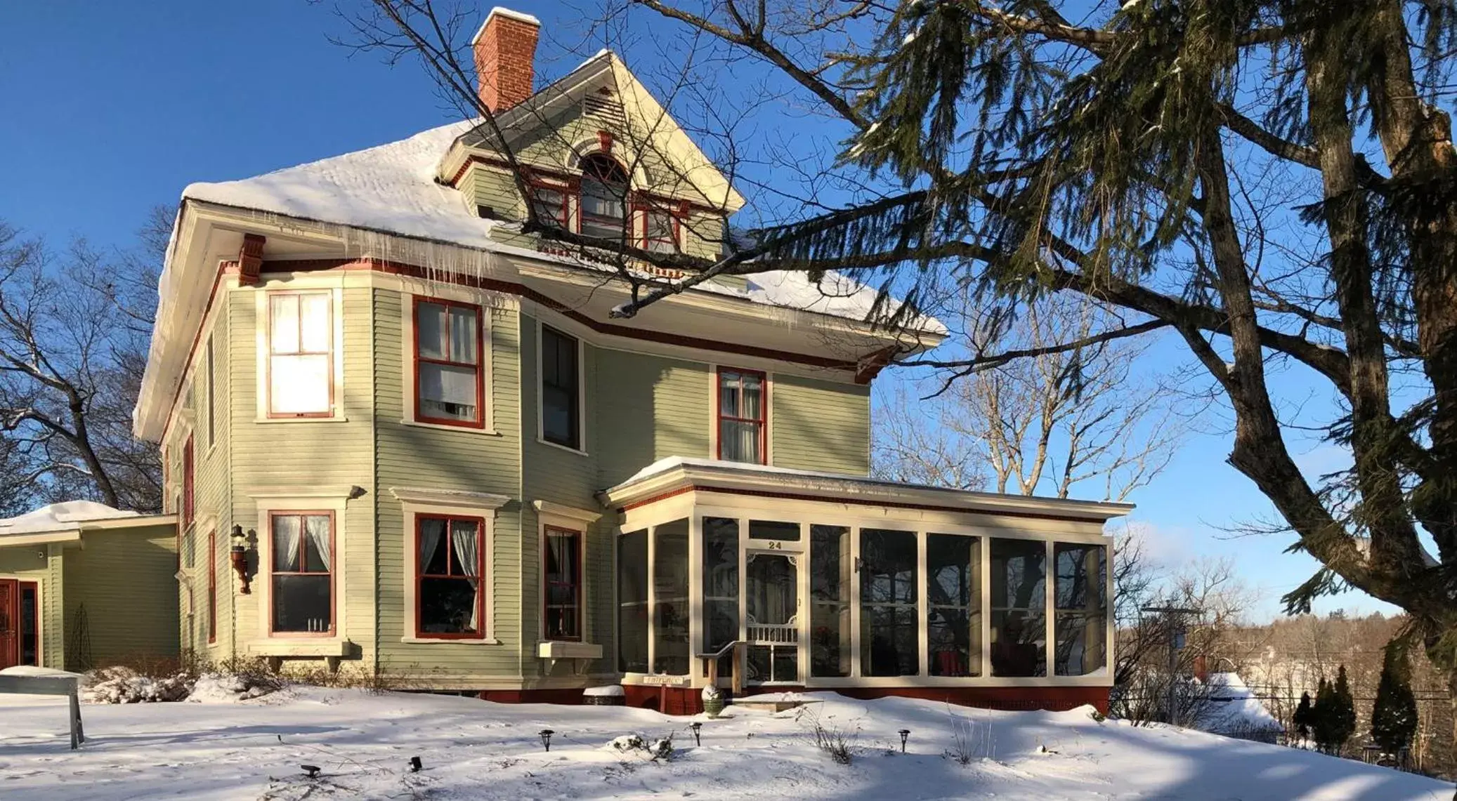 Property building, Winter in Guilford Bed and Breakfast